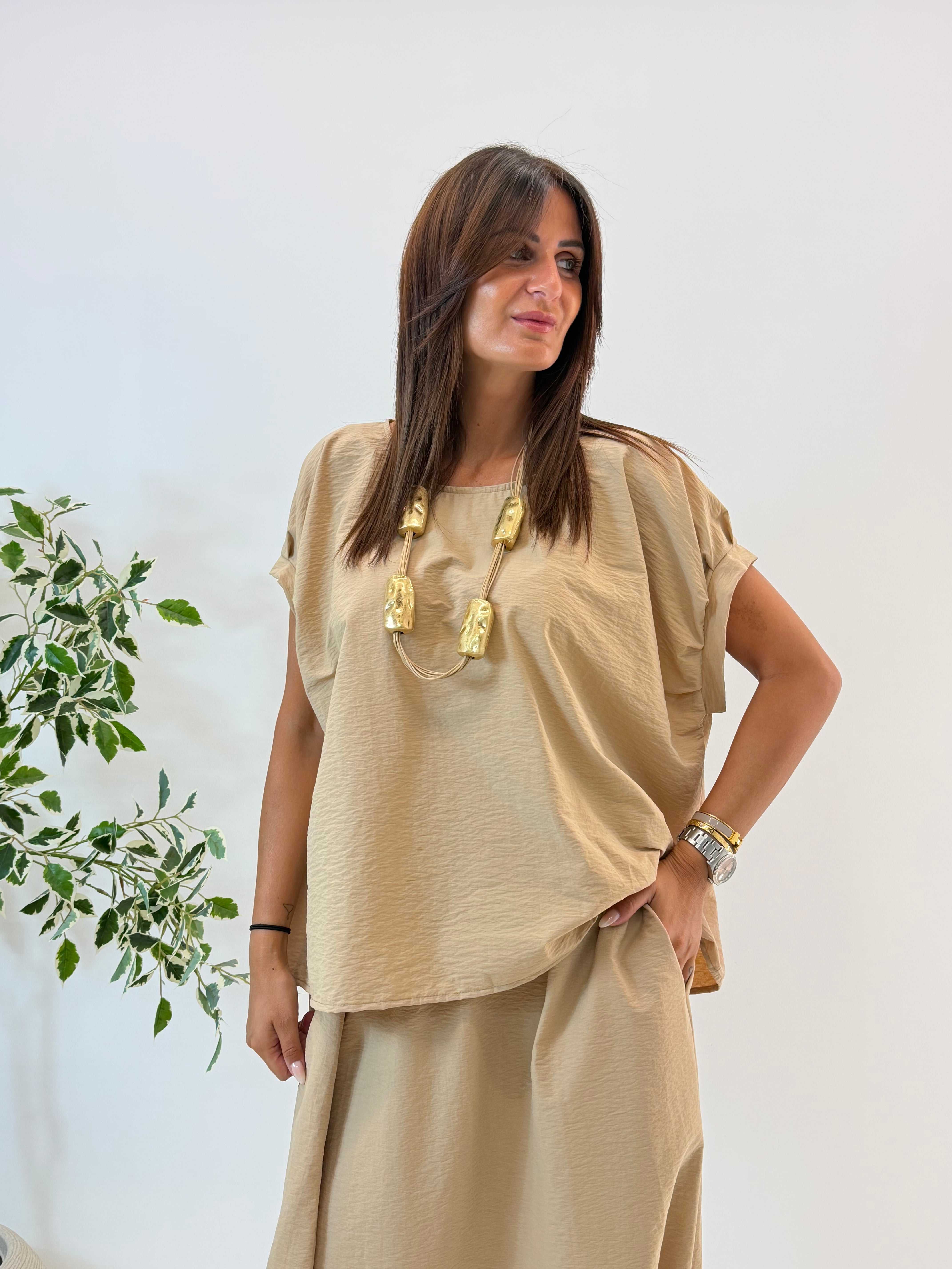 BLUSA EMILY CAMEL