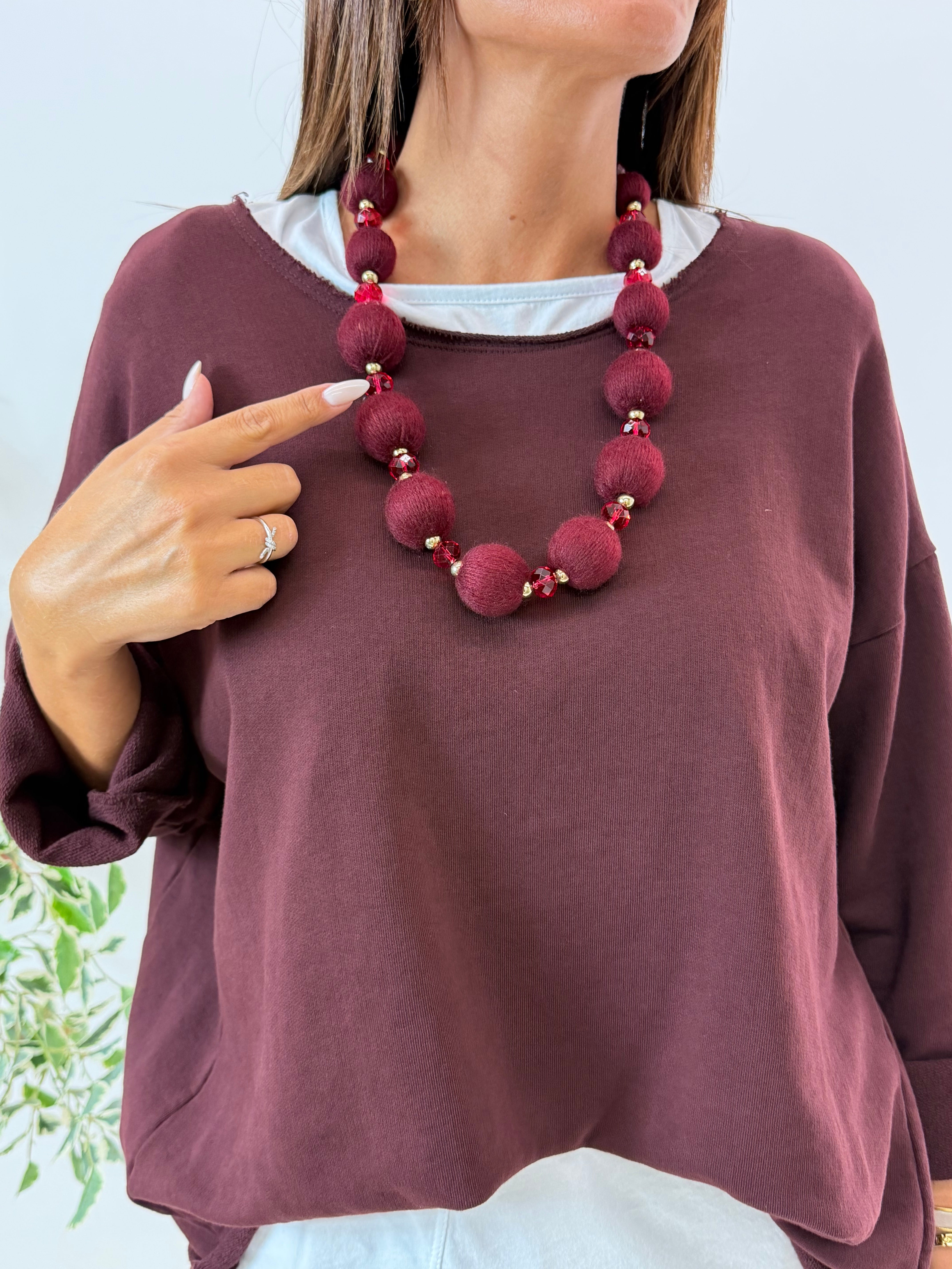 COLLANA VANESSA BORDEAUX