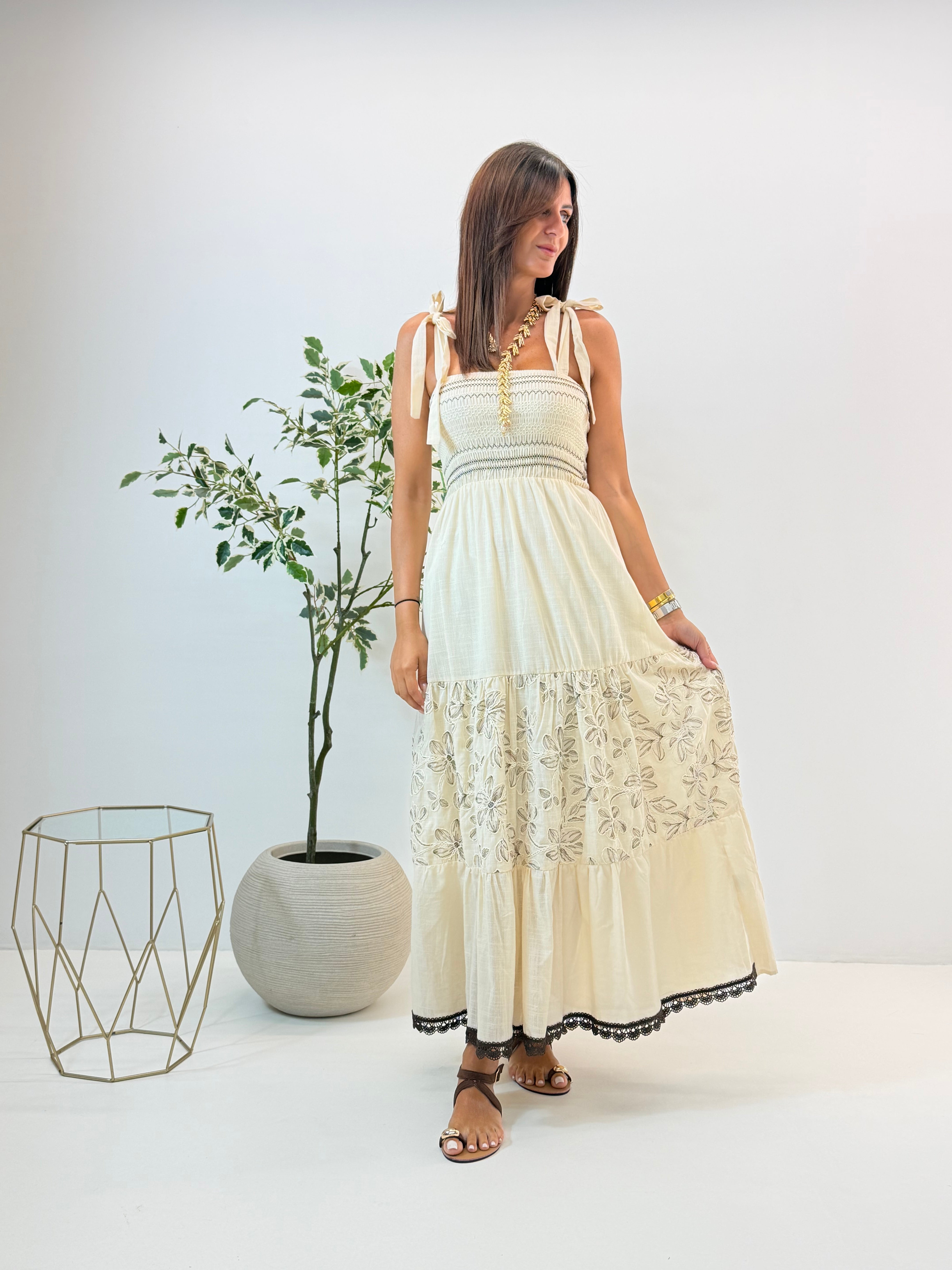 ABITO FLORA BEIGE