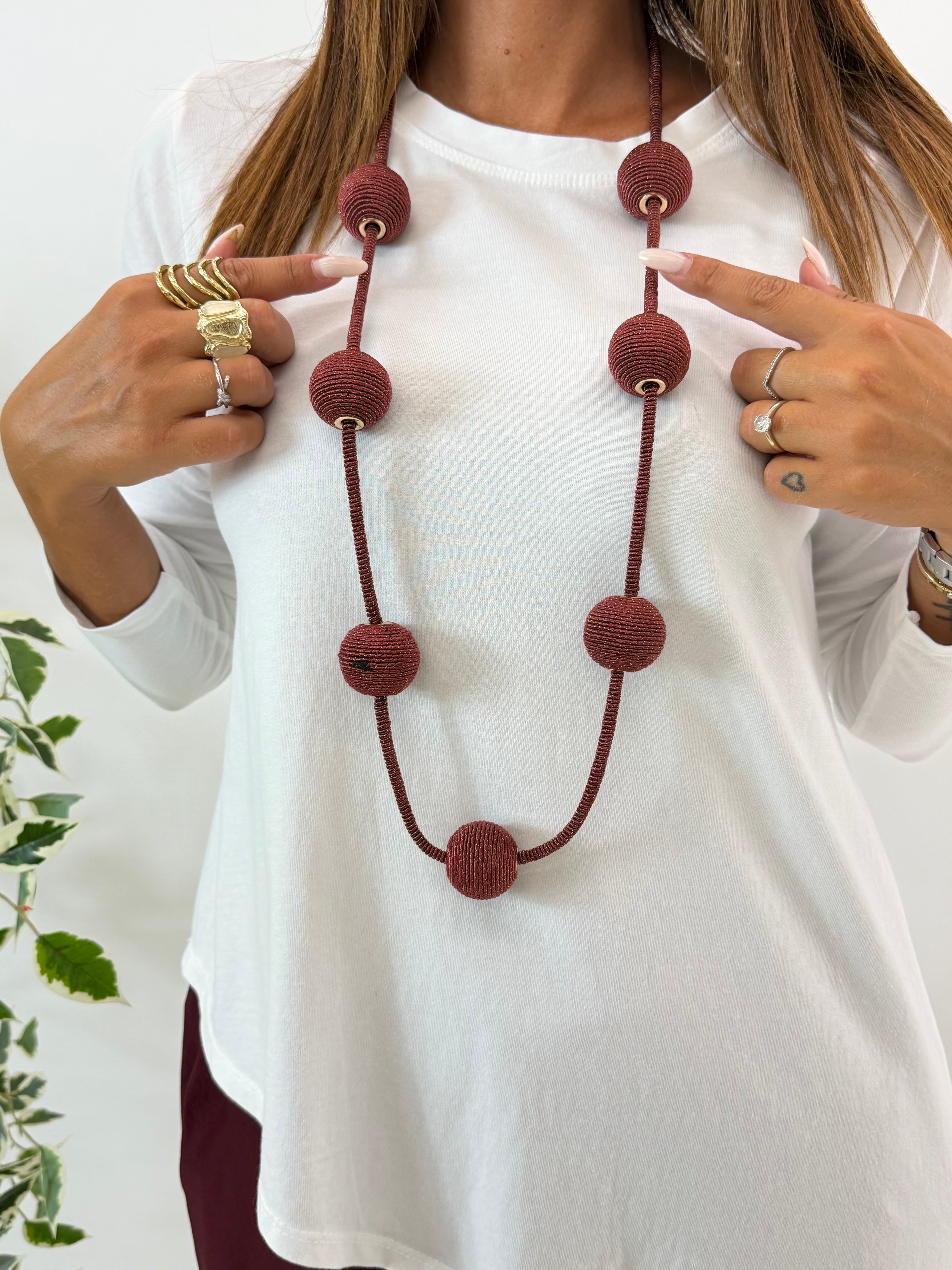 COLLANA KAORY BORDEAUX