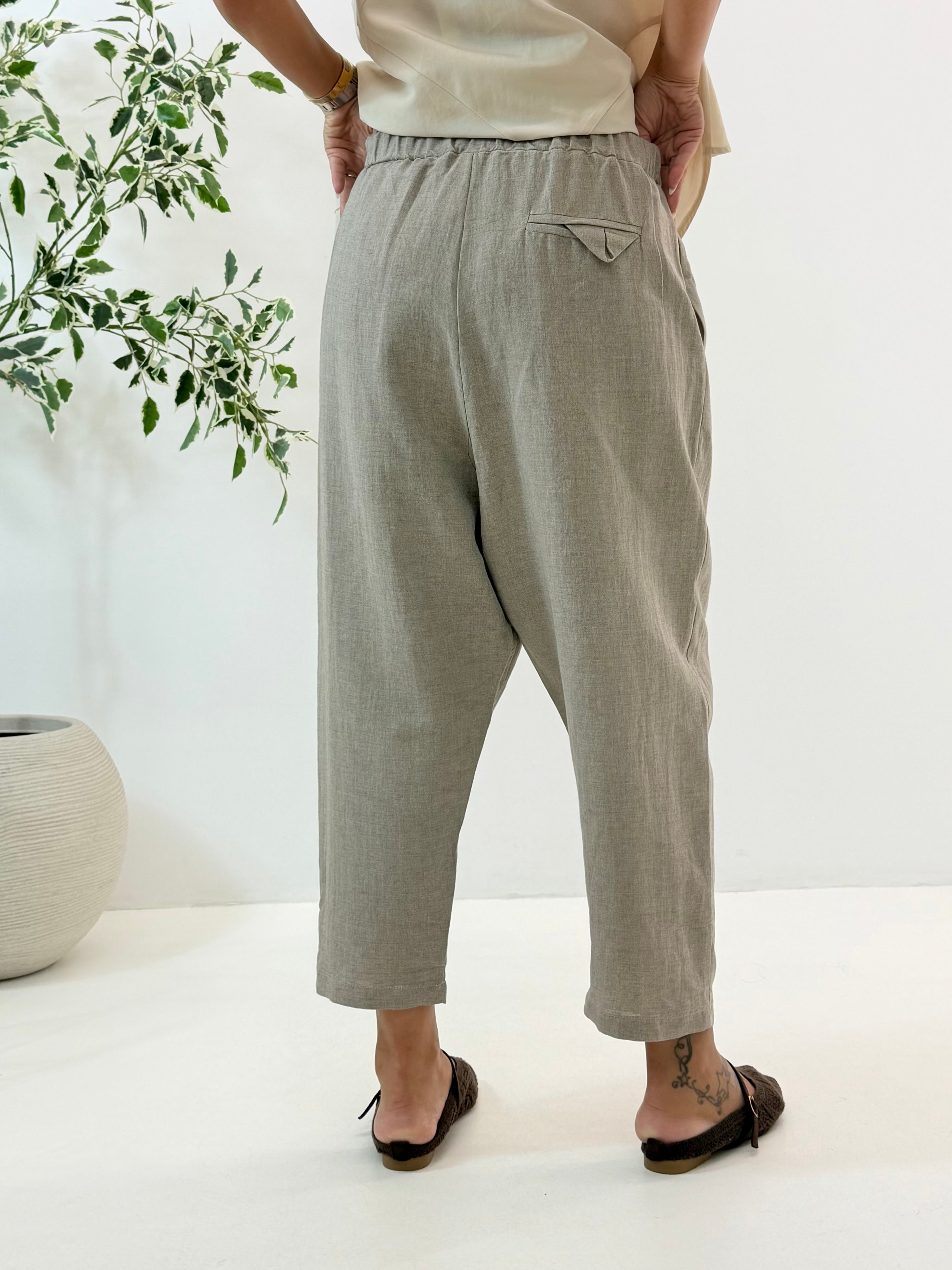PANTALONE PANAMA TORTORA