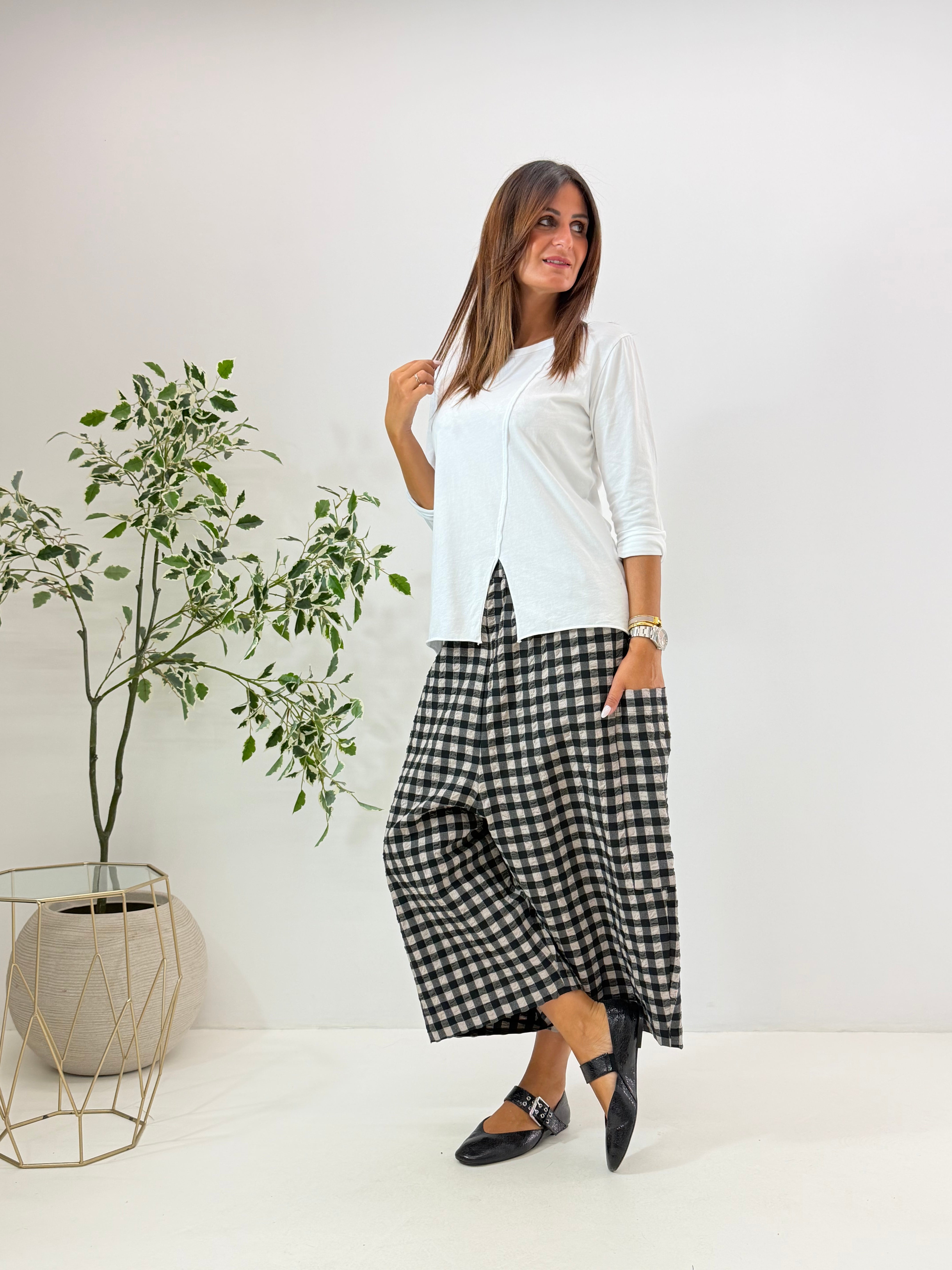 MAGLIA CON SPACCO WENDY BIANCA