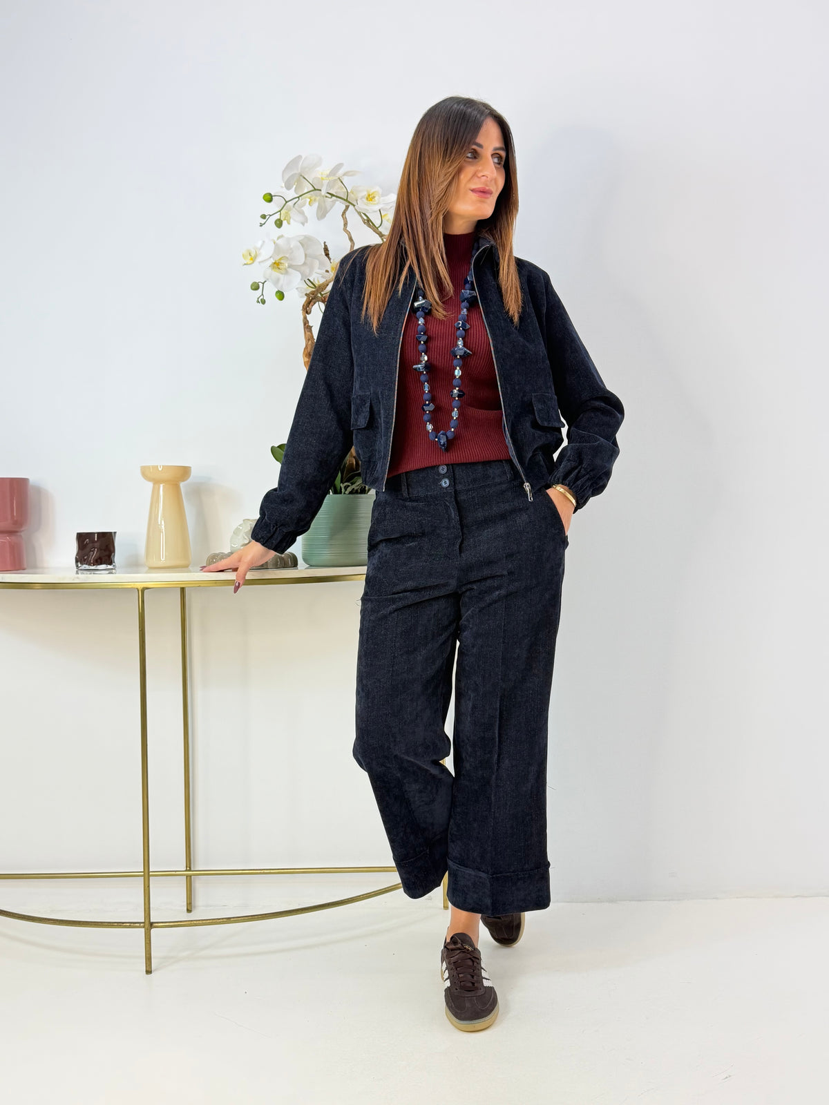 BOMBER CAROL BLU