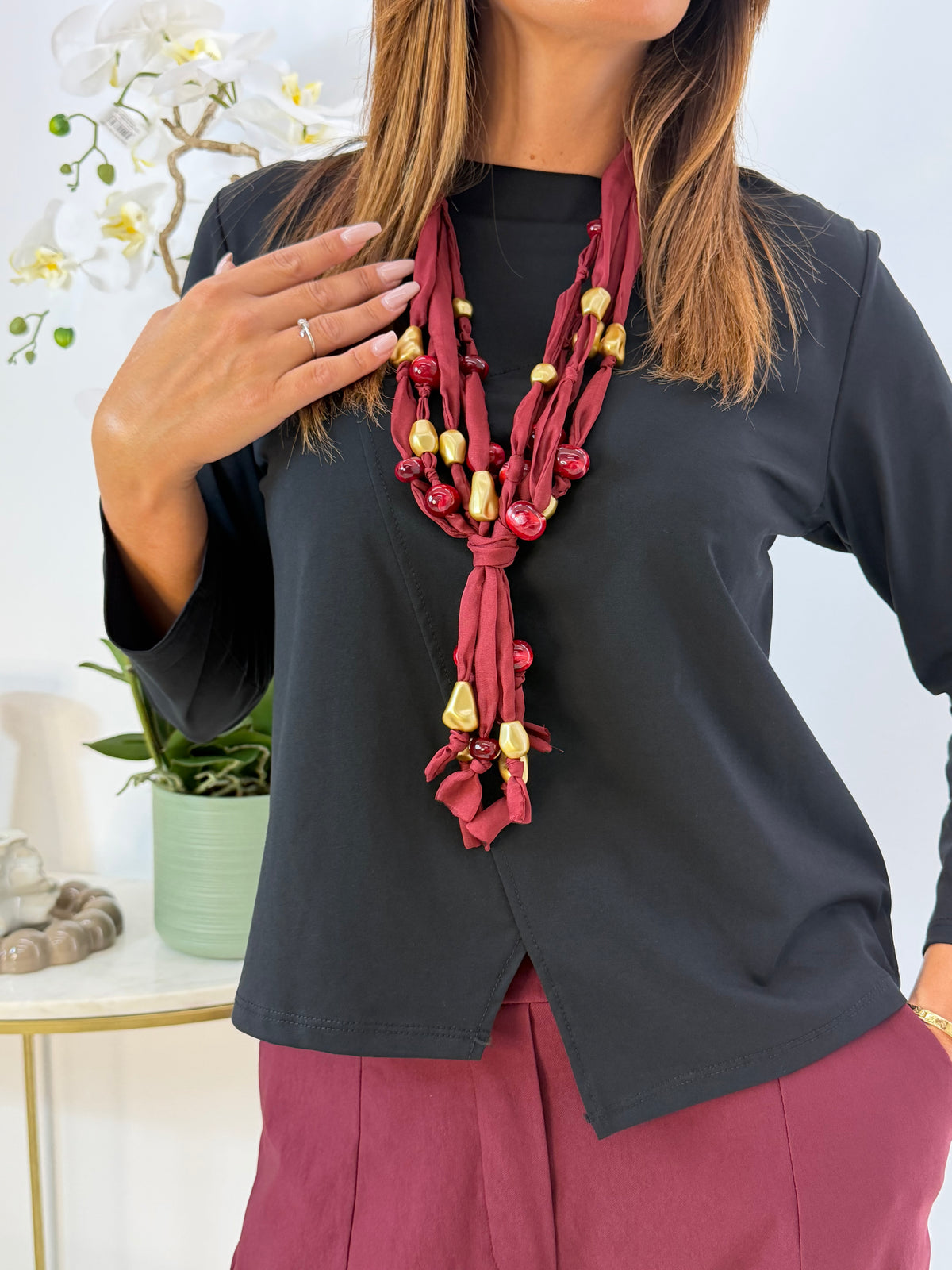 COLLANA NADINE BORDEAUX