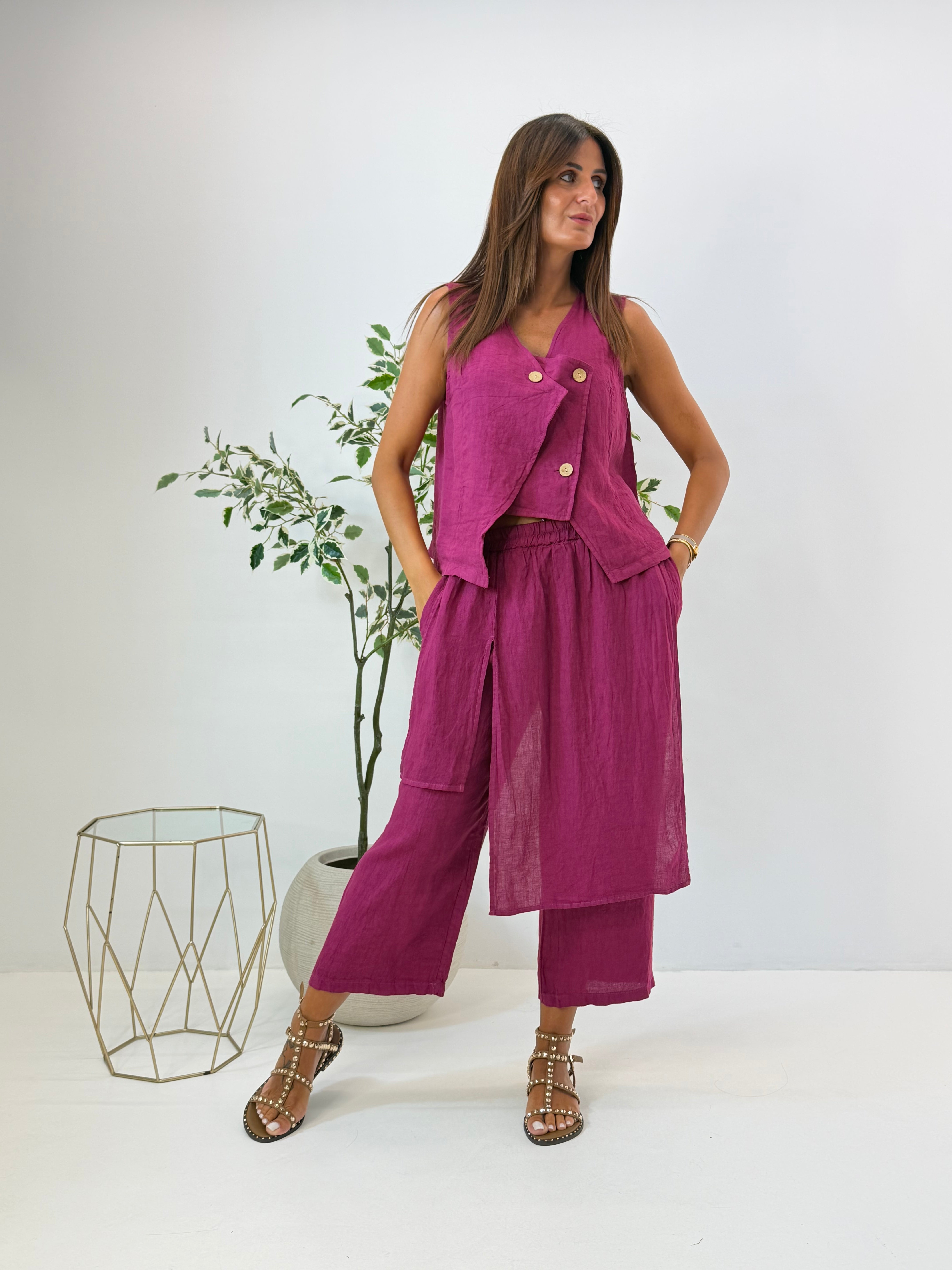 PANTALONE LIANA IN LINO
