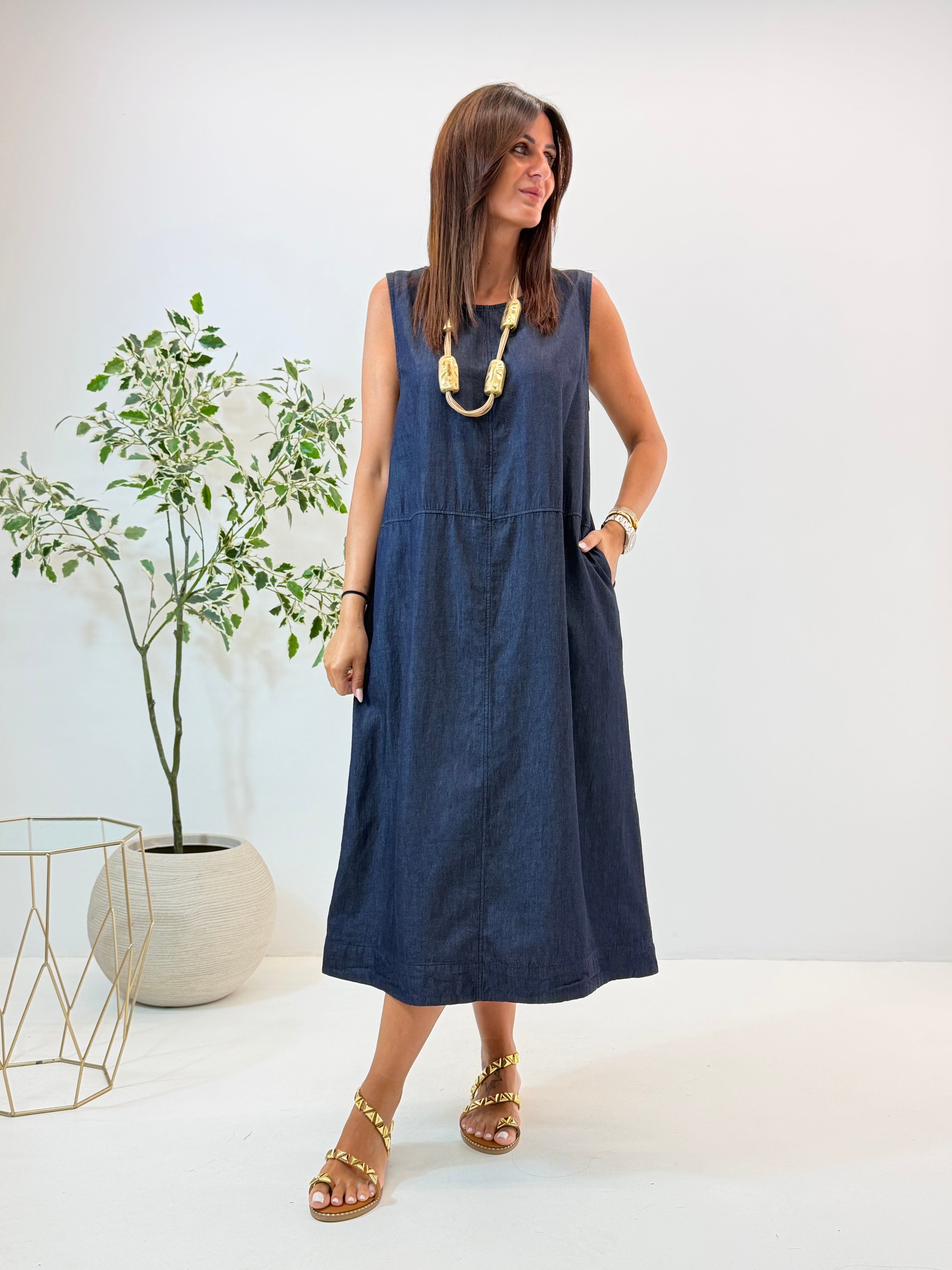 ABITO AMYA IN DENIM