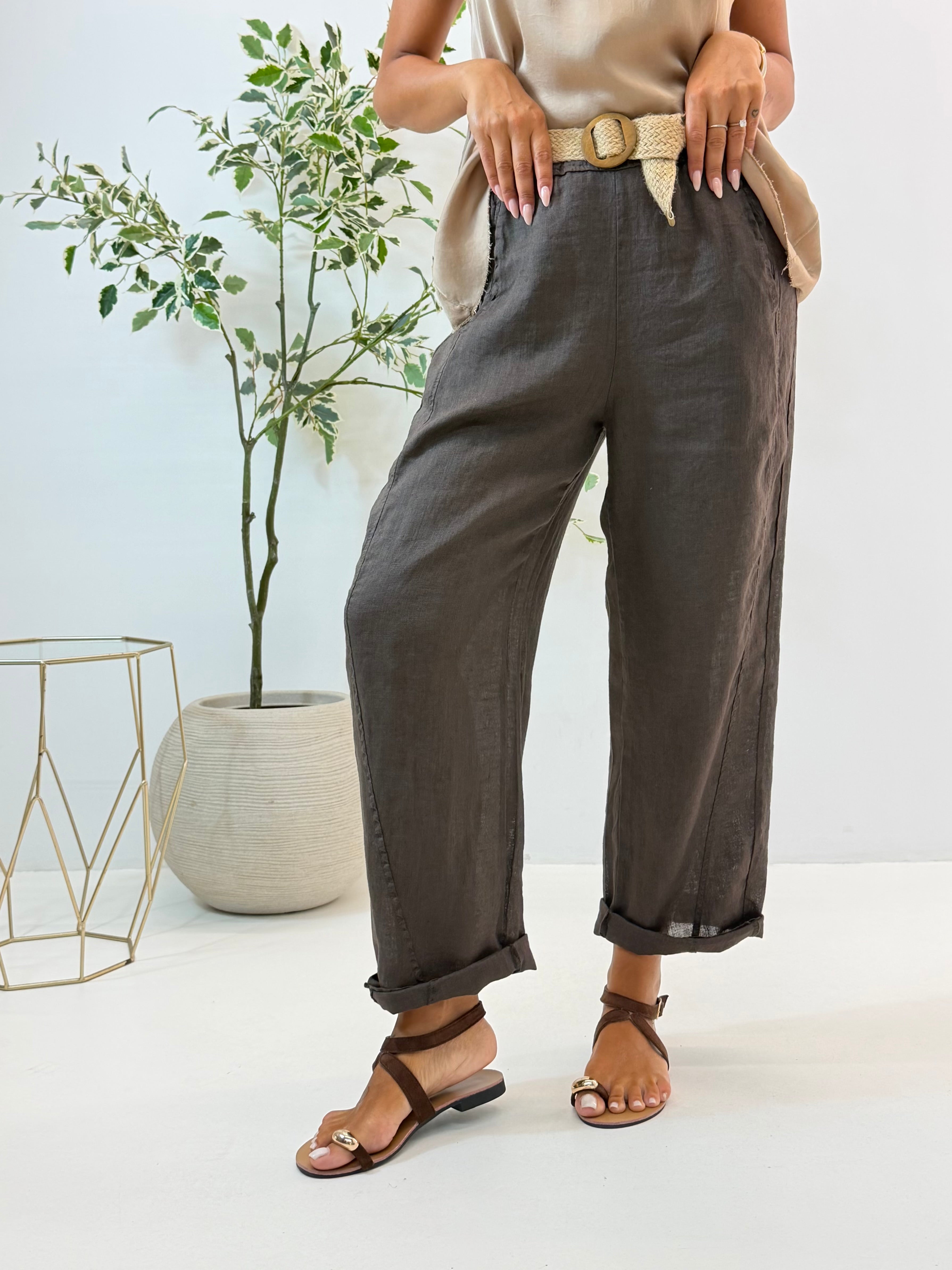 PANTALONE AMELIE IN LINO