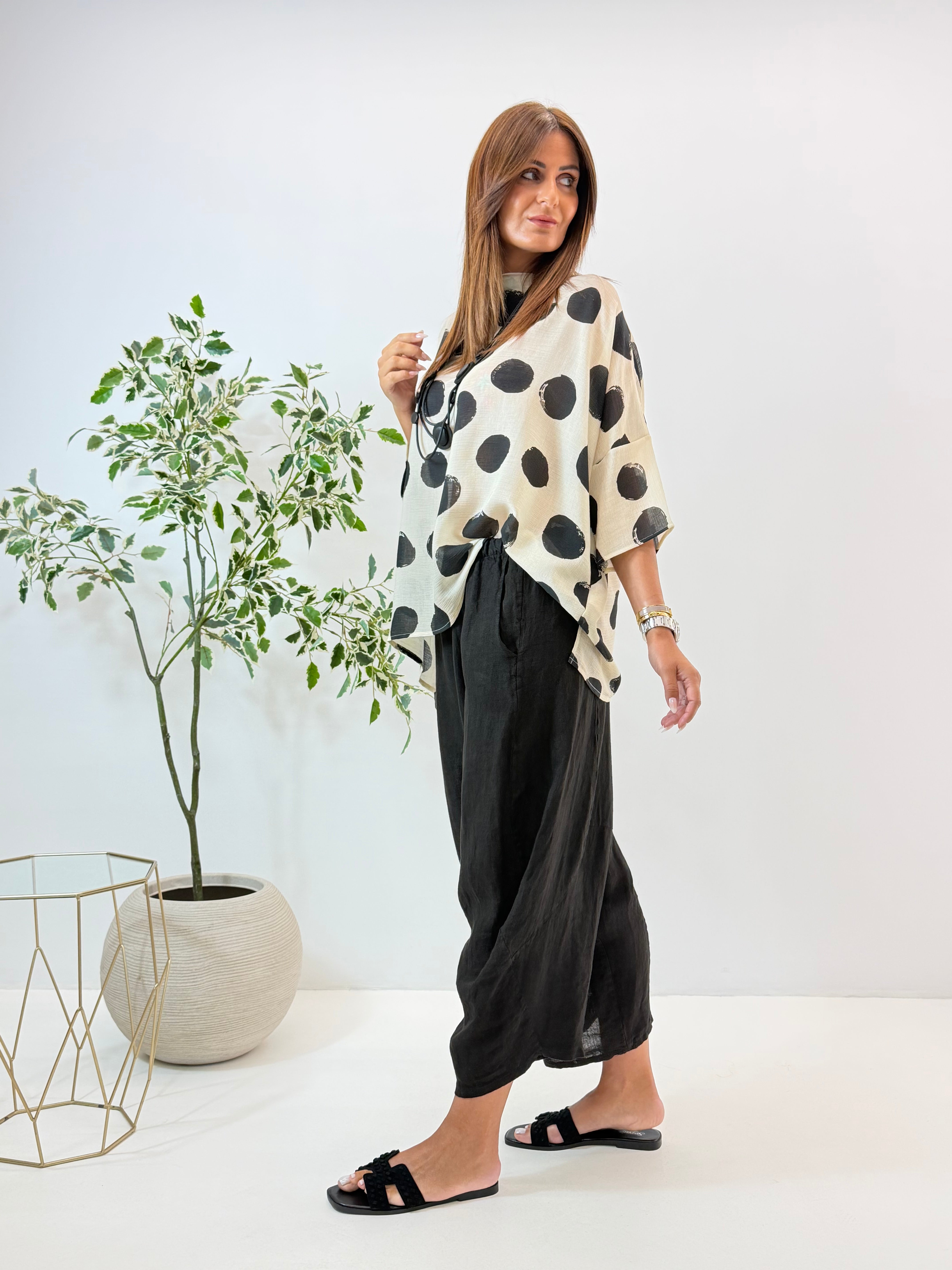 BLUSA ADRIA WENDY FANTASIA A POIS