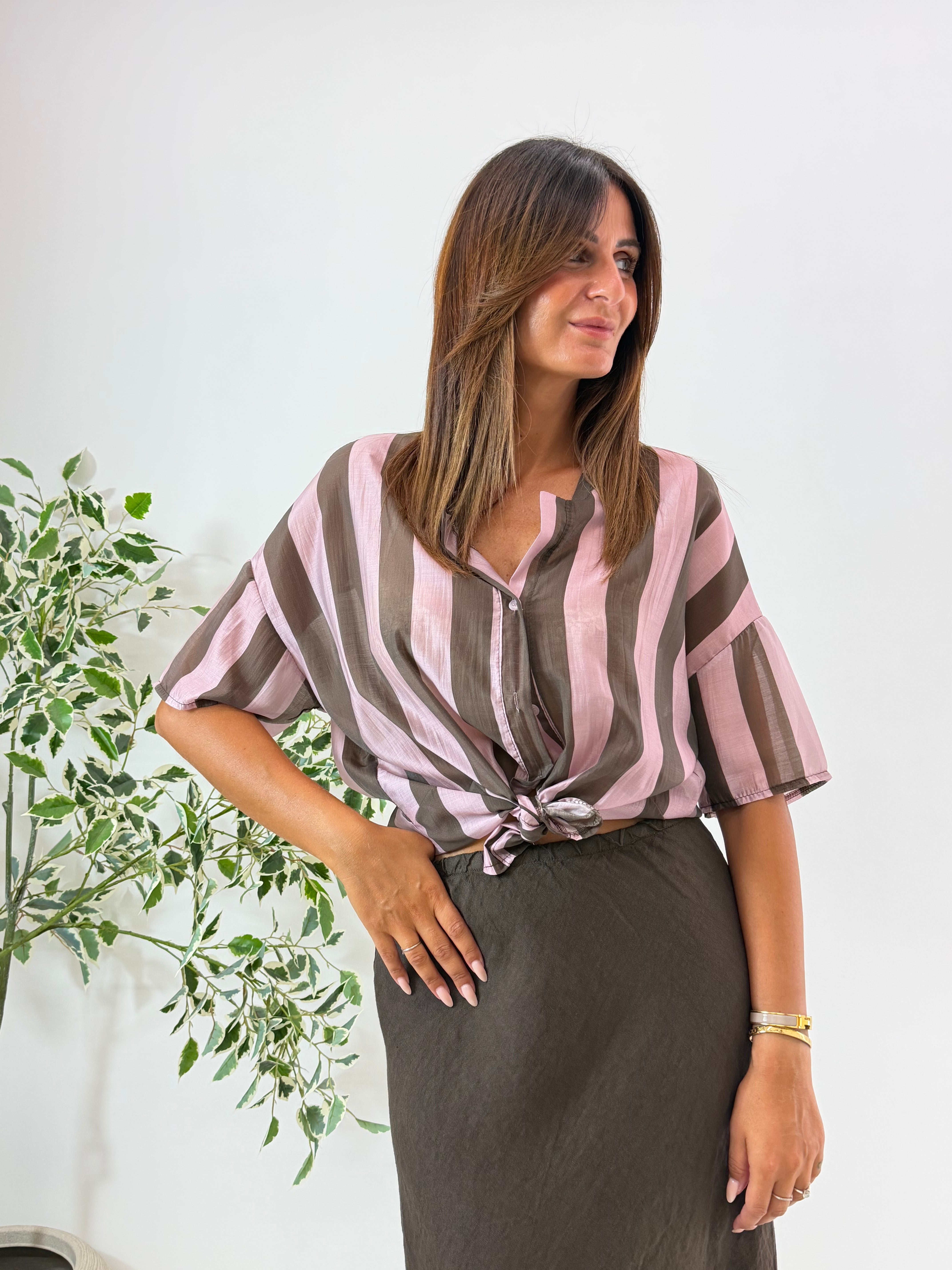 CAMICIA ELISA FANTASIA A RIGHE