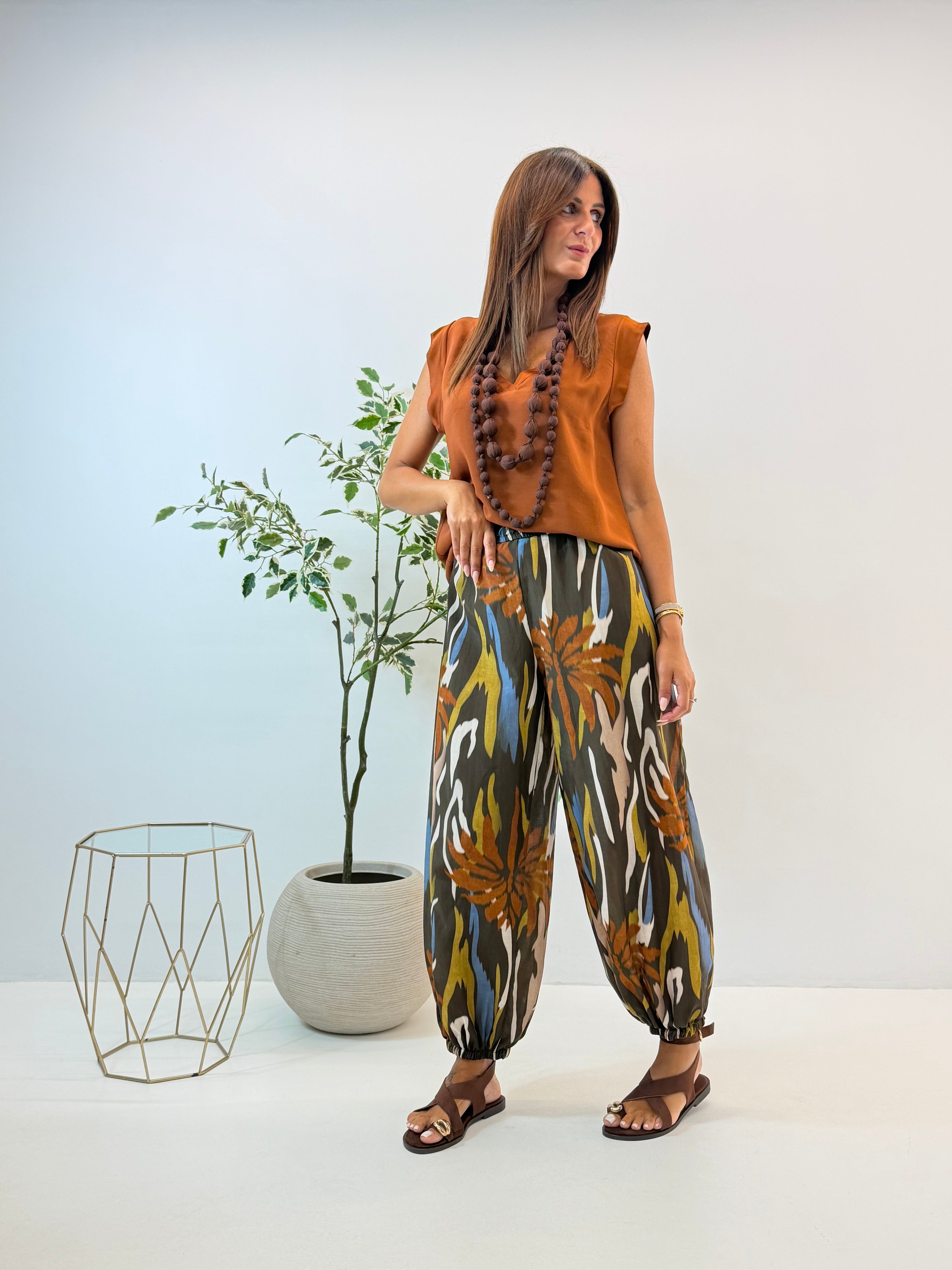 PANTALONE MIAMI FANTASIA MORO