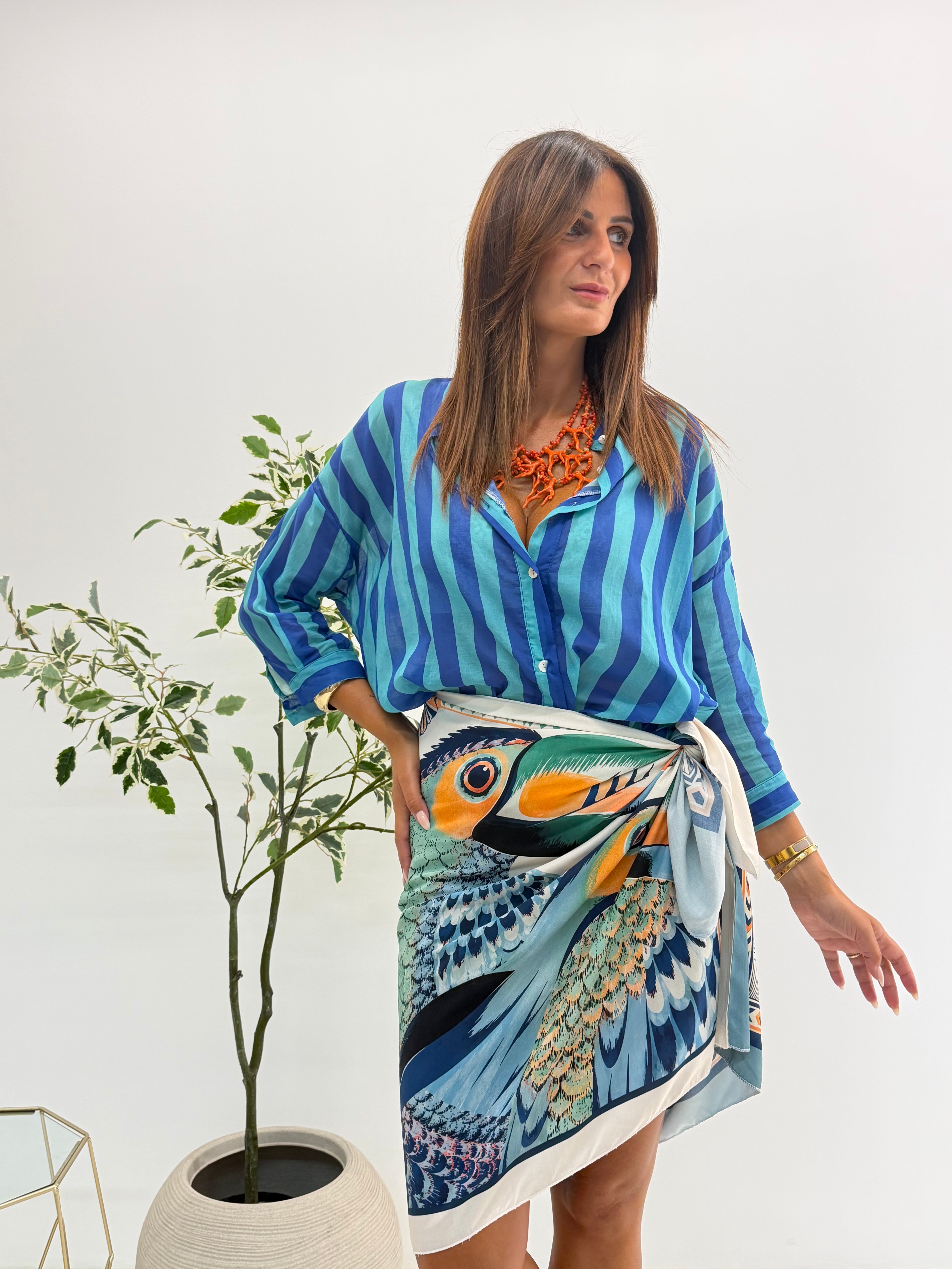 CAMICIA TANIA FANTASIA A RIGHE