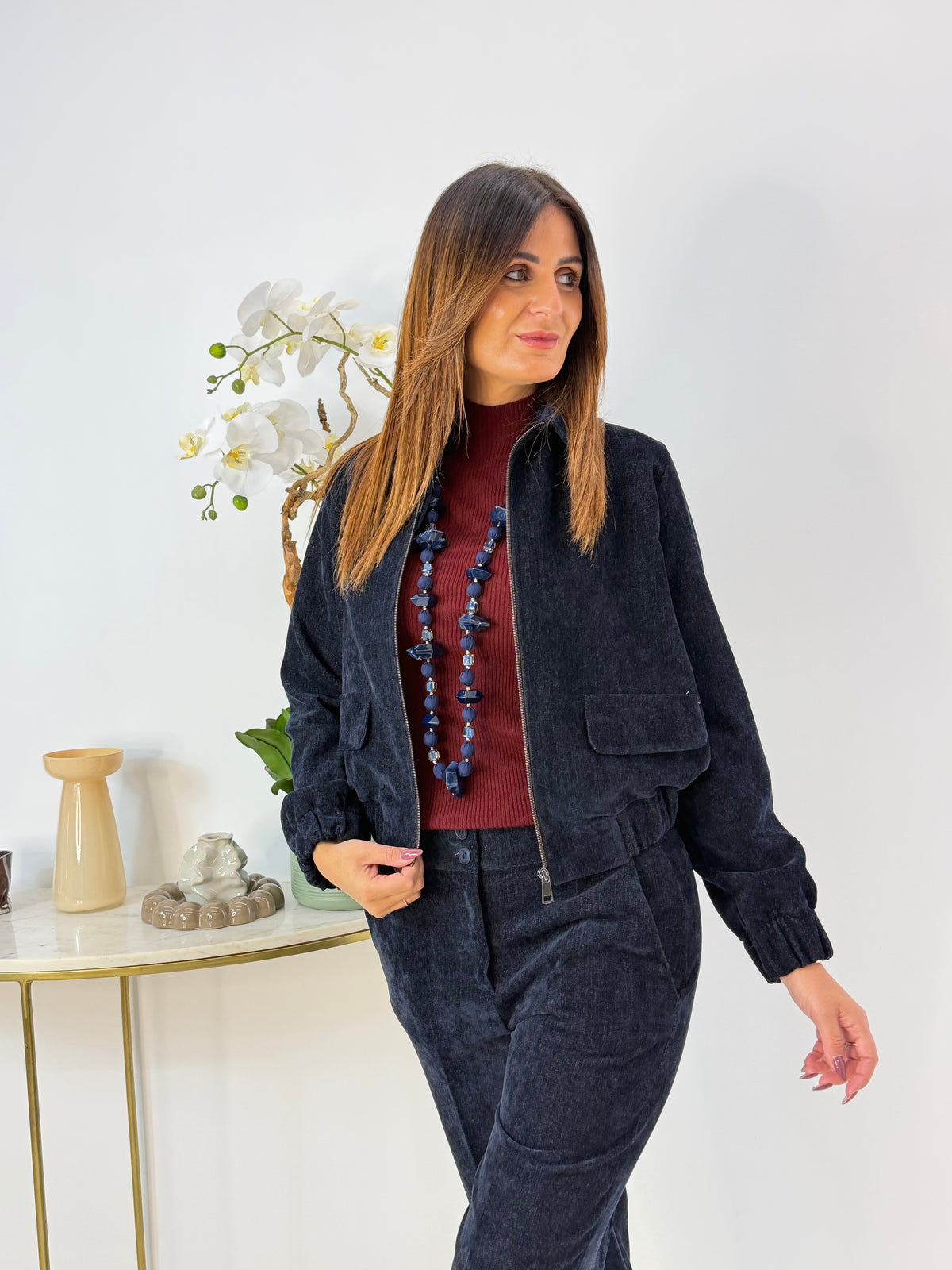 BOMBER CAROL BLU