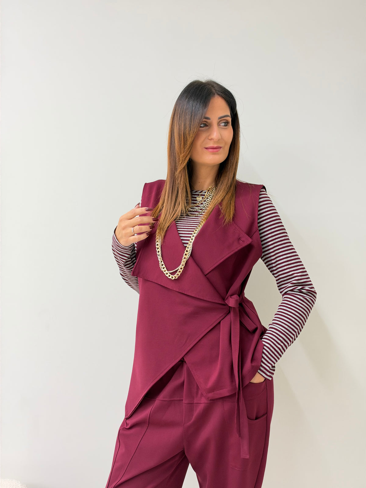 GILET ADA BORDEAUX