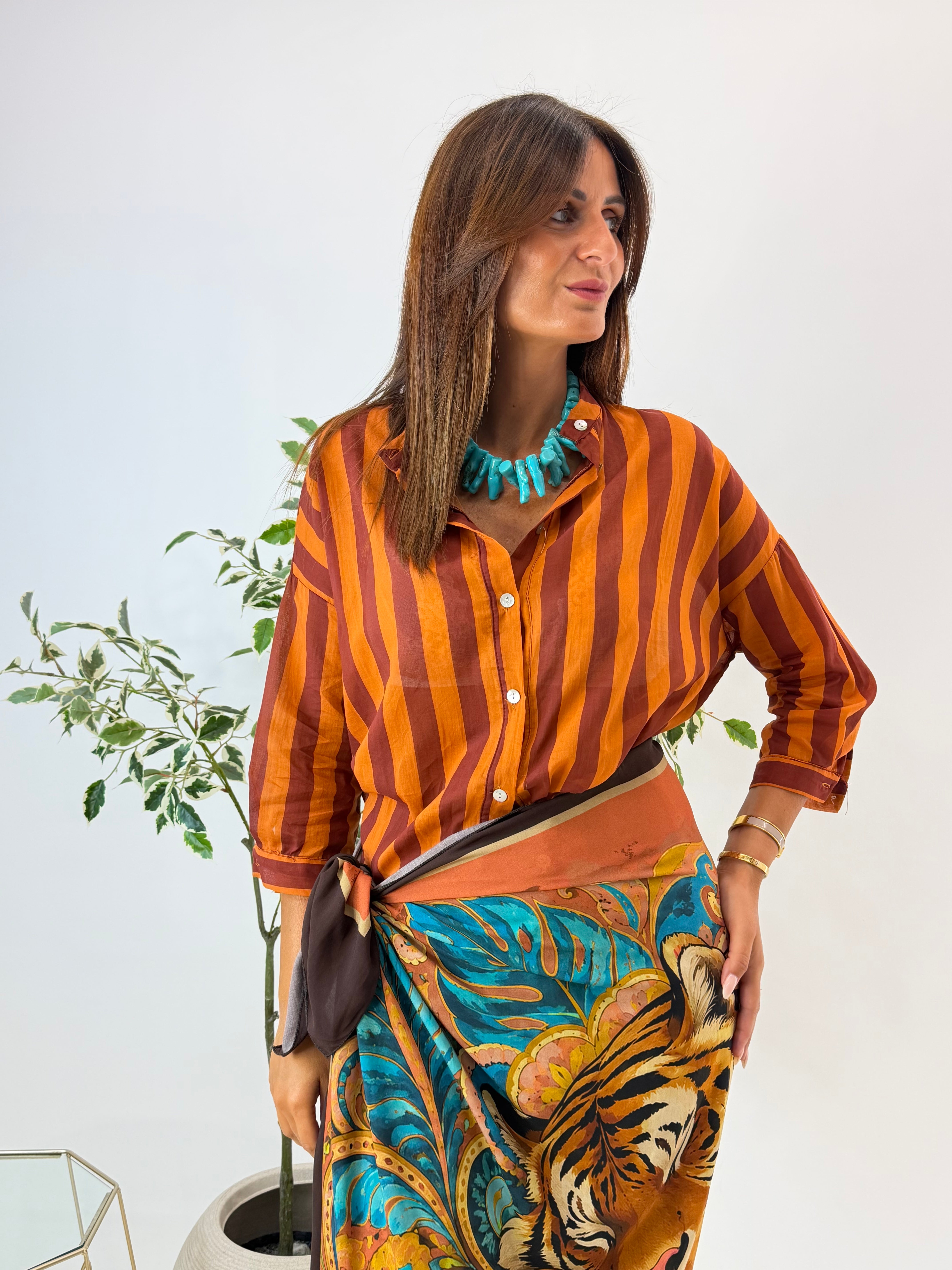 CAMICIA TANIA FANTASIA A RIGHE