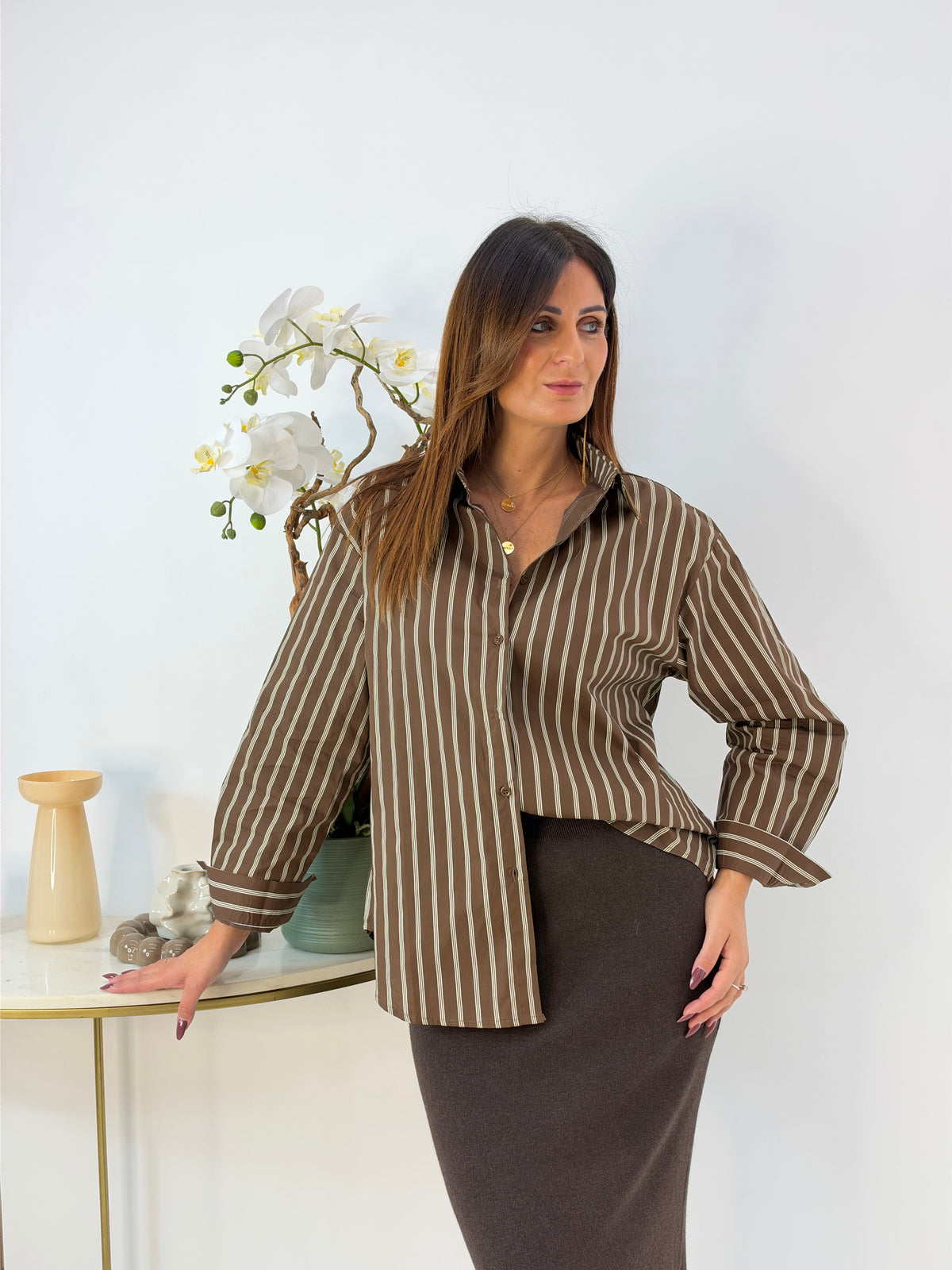 CAMICIA A RIGHE MORO