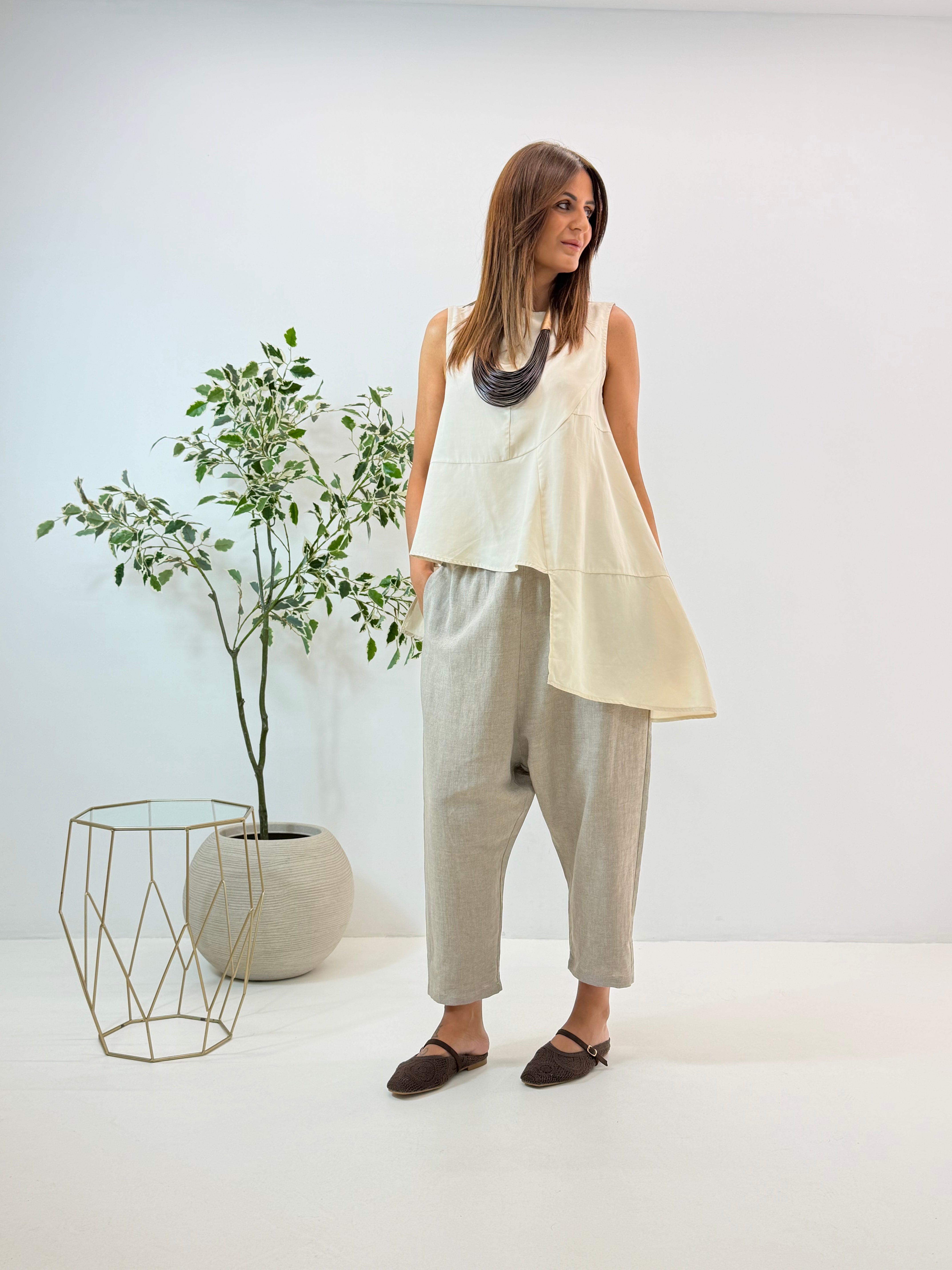 PANTALONE PANAMA TORTORA