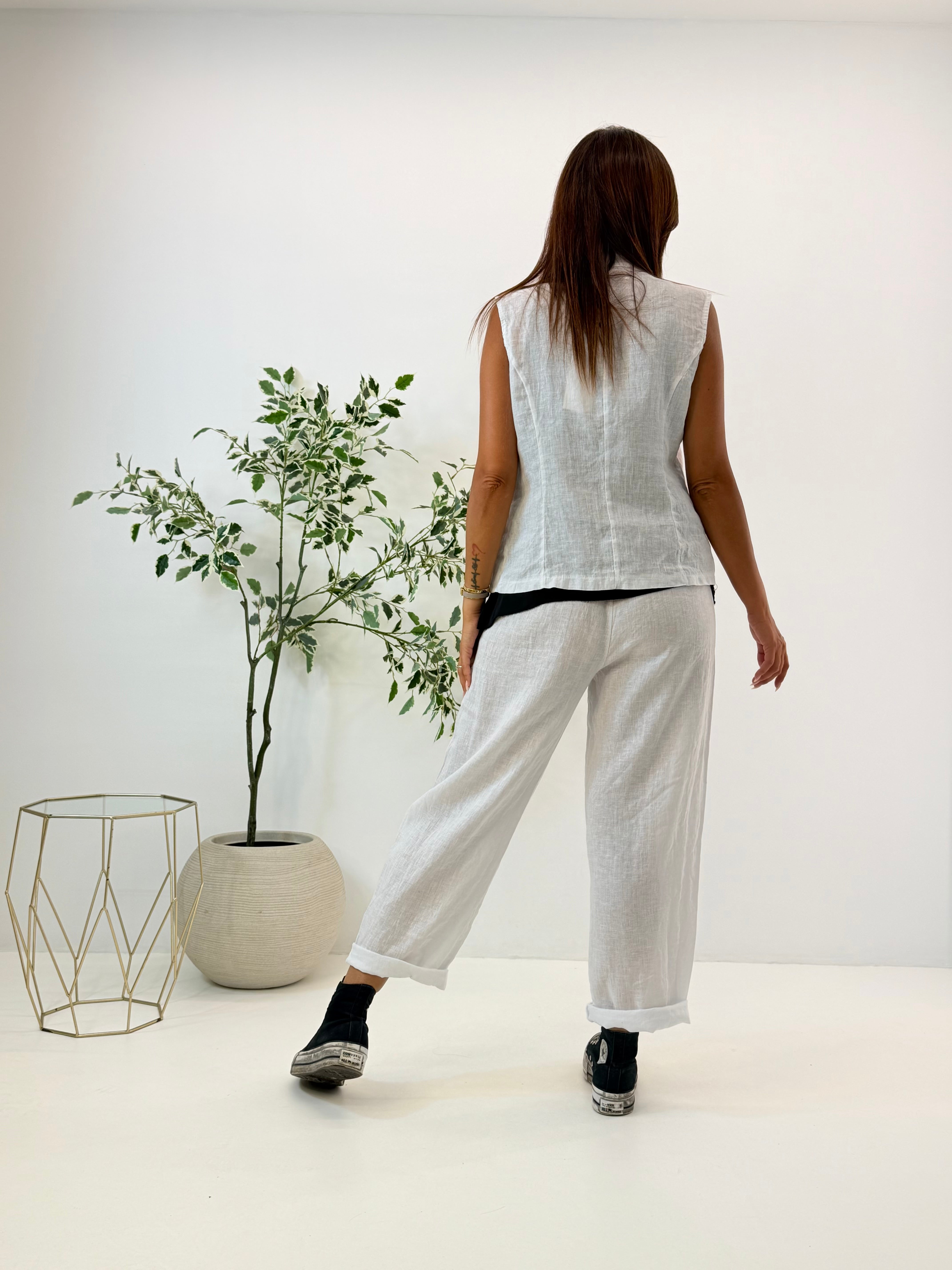 PANTALONE AMELIE IN LINO