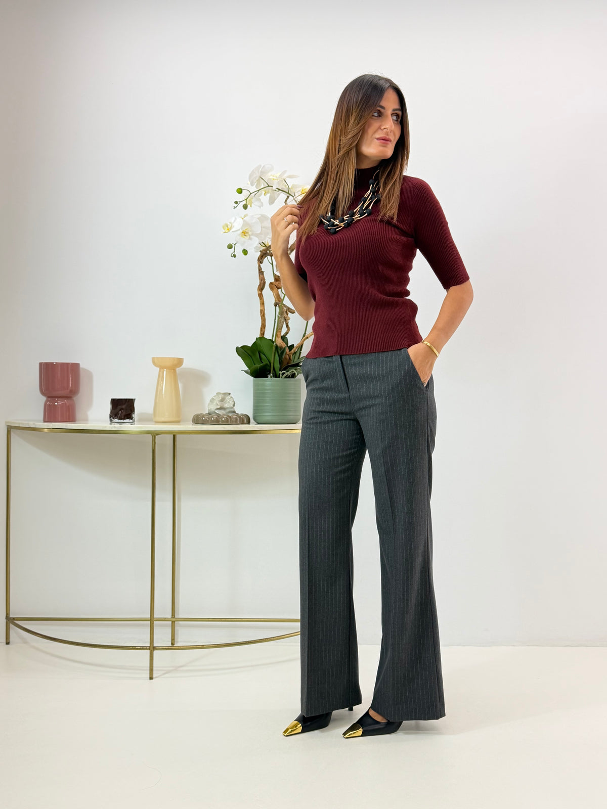 PANTALONE MAINA GESSATO