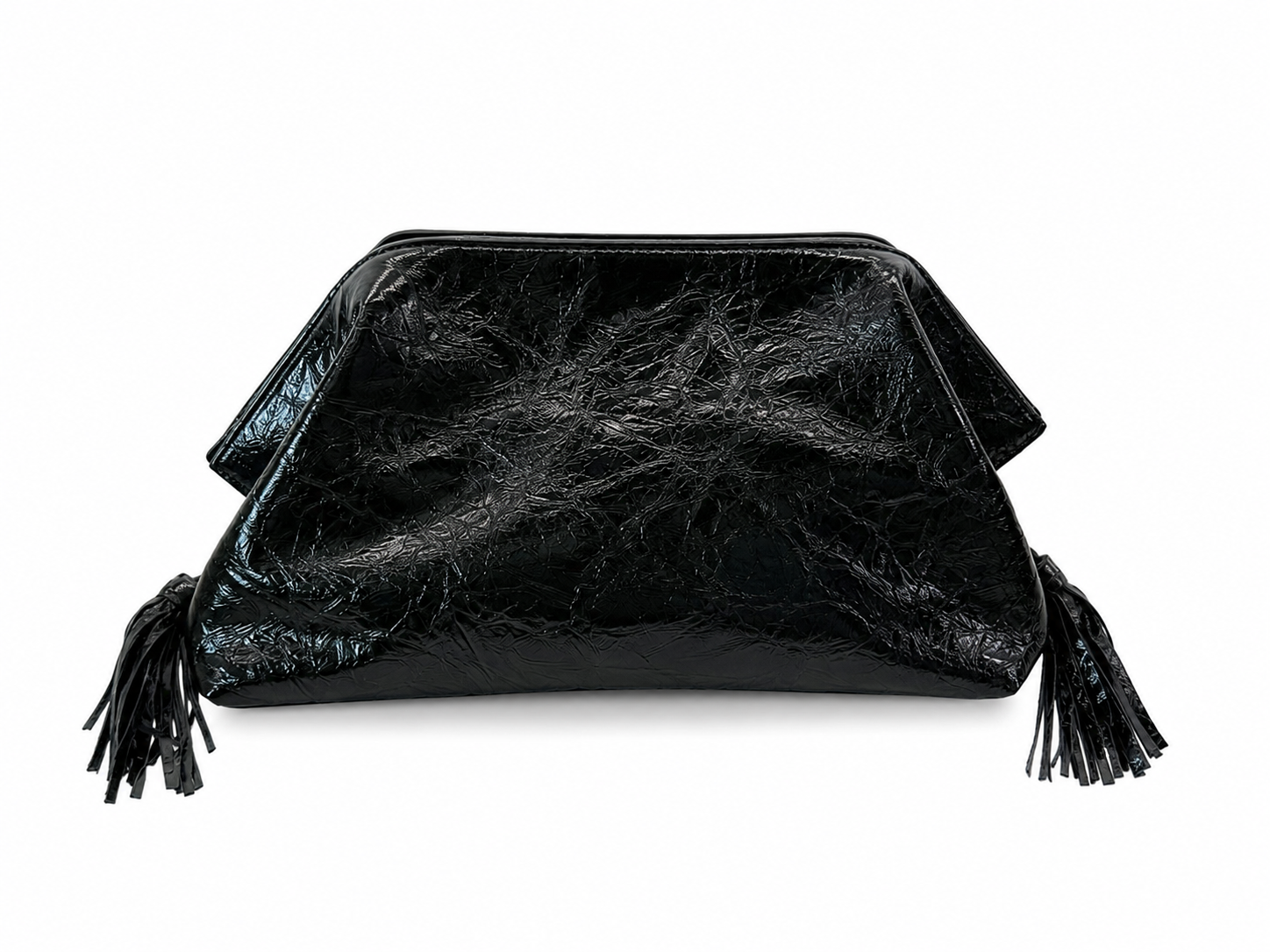 POCHETTE IN ECOPELLE NERA