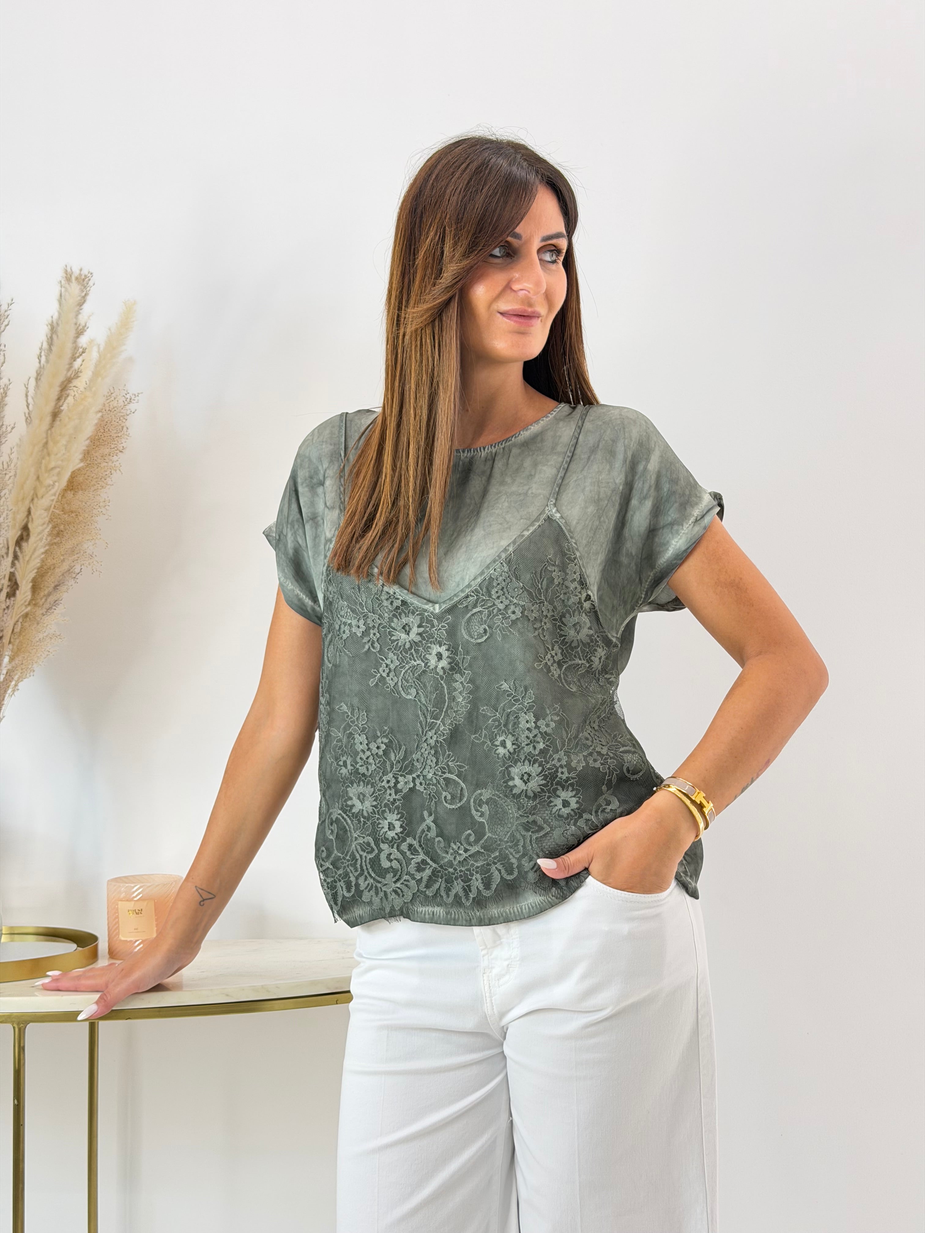 BLUSA ANNET EFFETTO SATIN