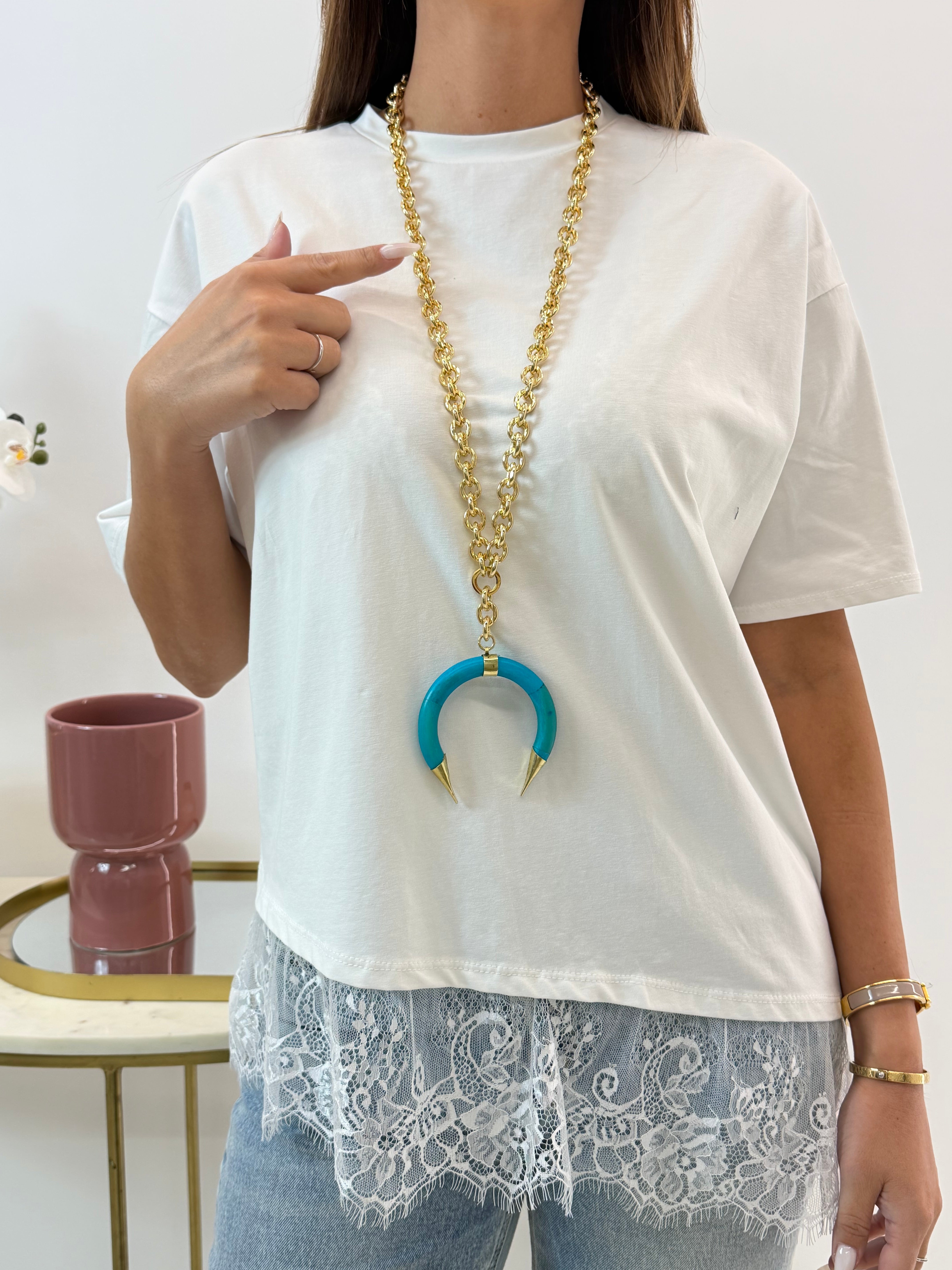 COLLANA LUNGA VIVIENNE CORNO MUPAJI
