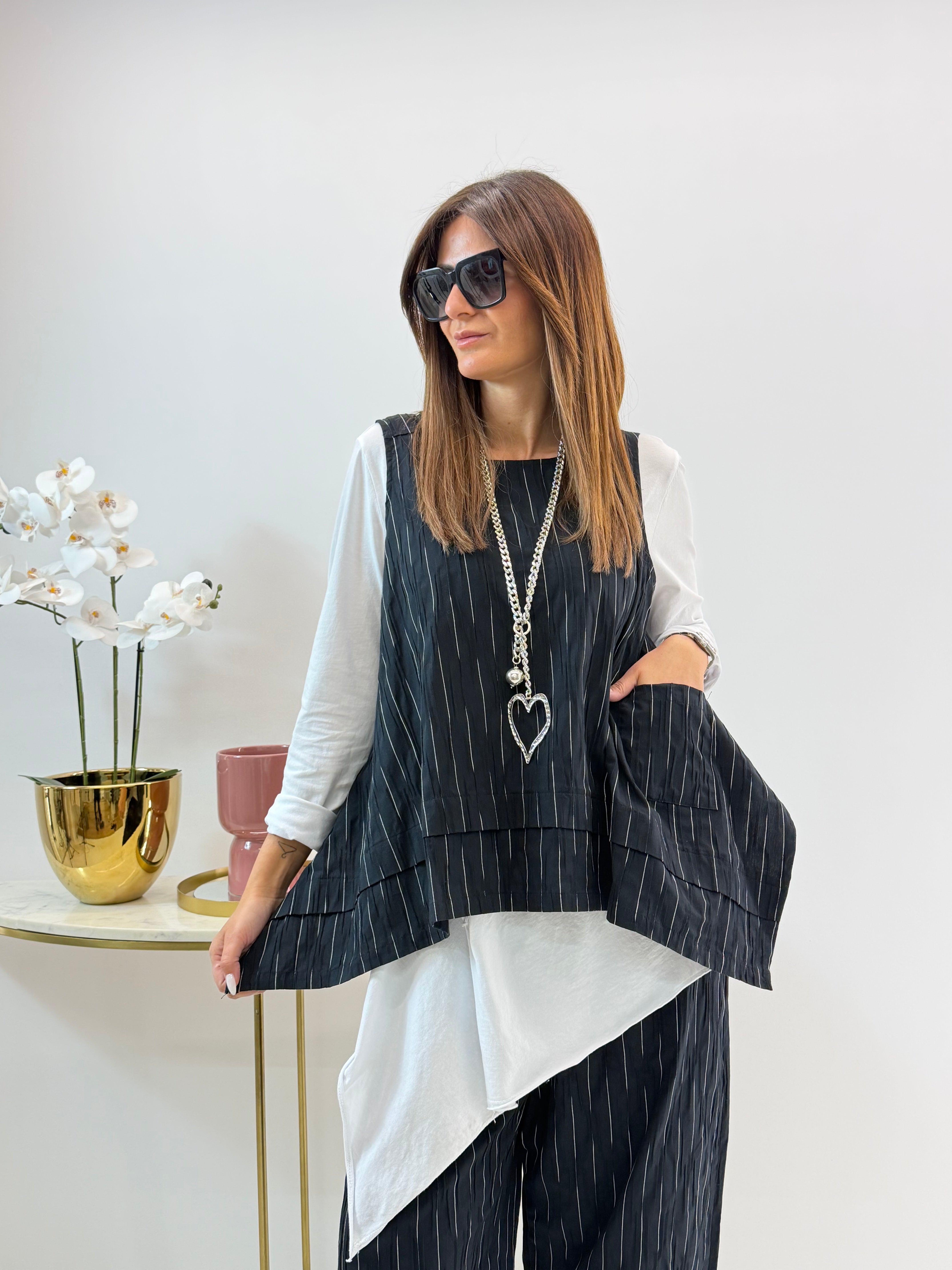 GILET ILARIA WENDY NERO