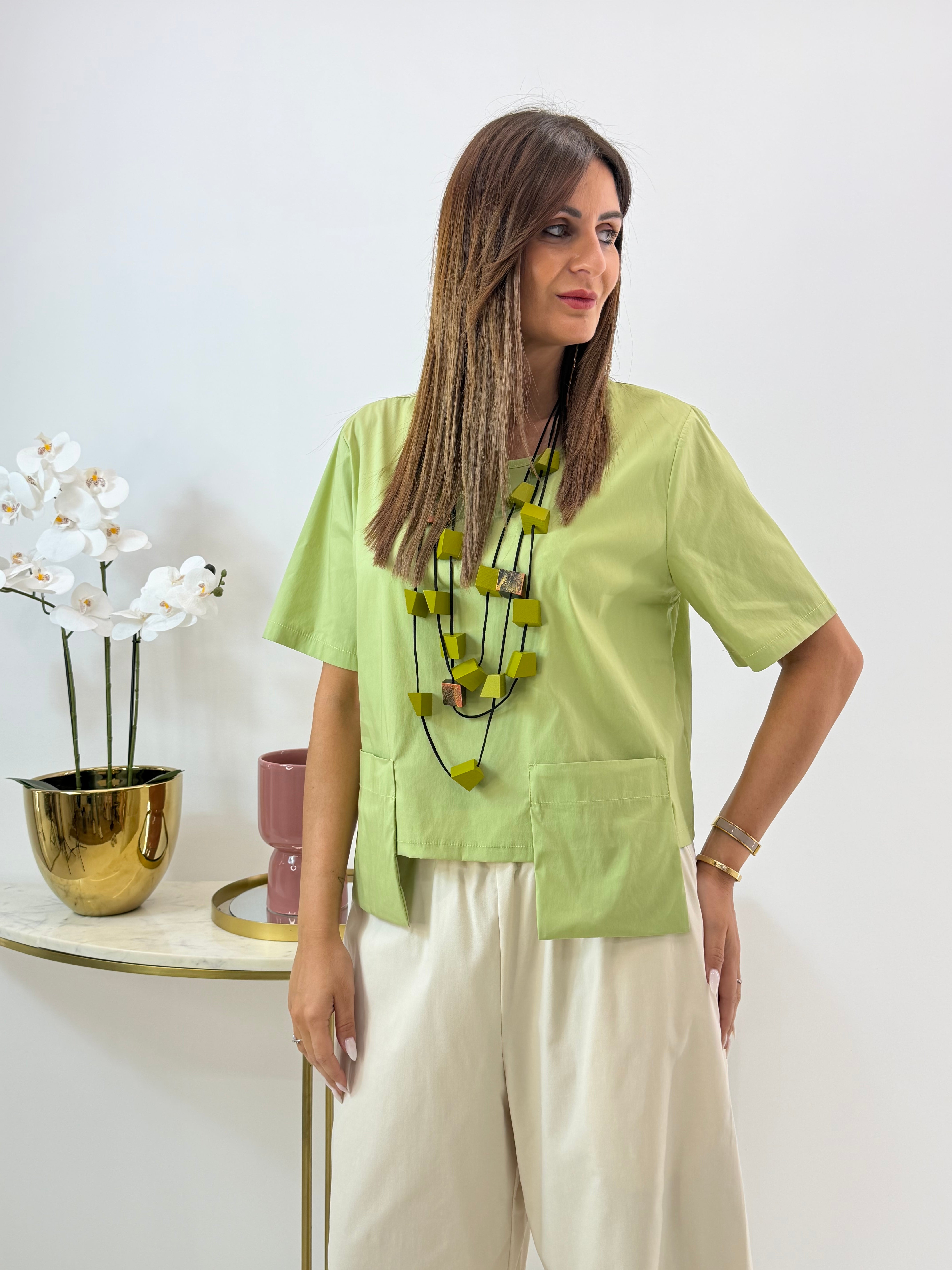 BLUSA ADA VERDE CHIARO