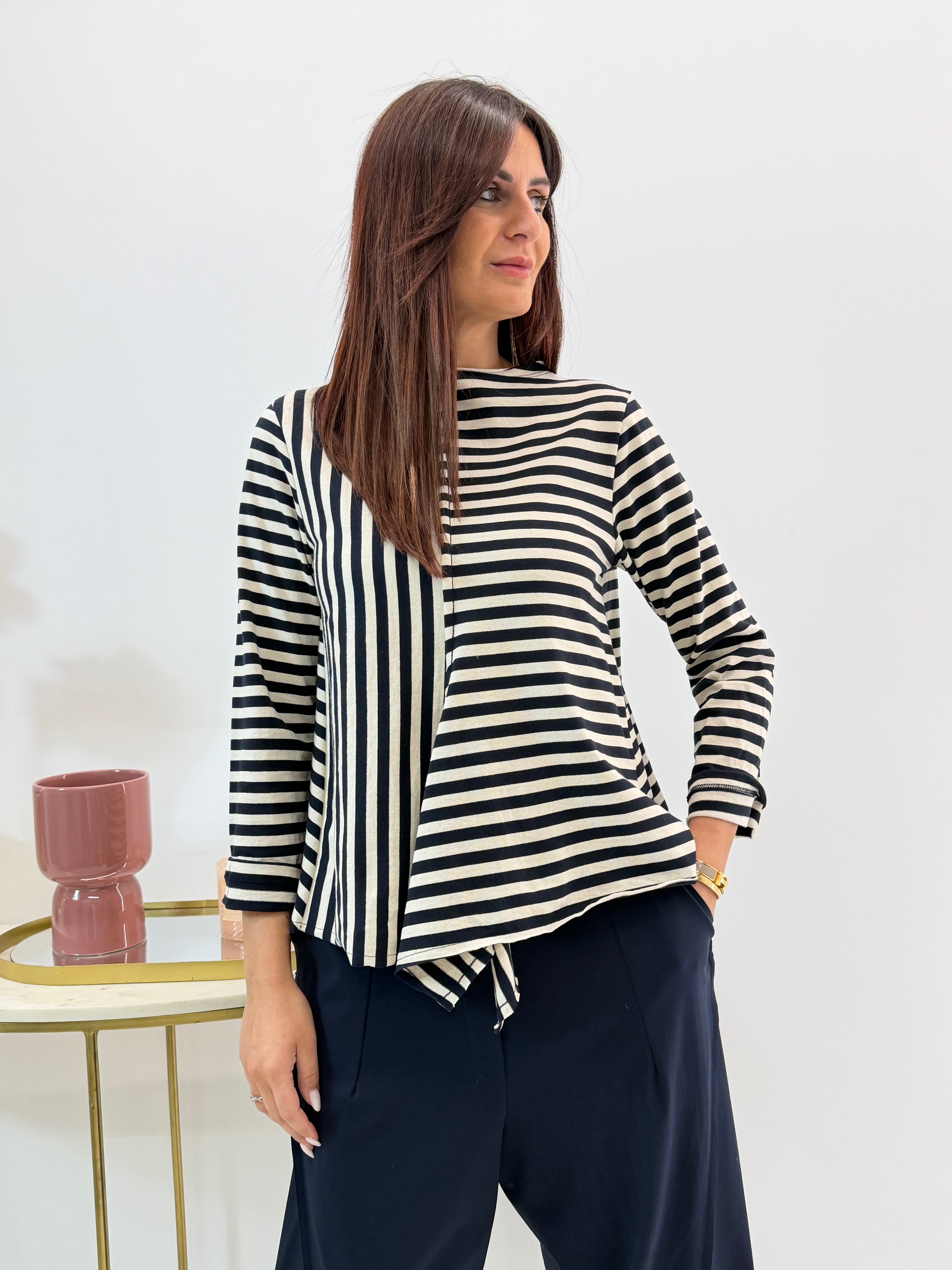 BLUSA WENDY A RIGHE BLU