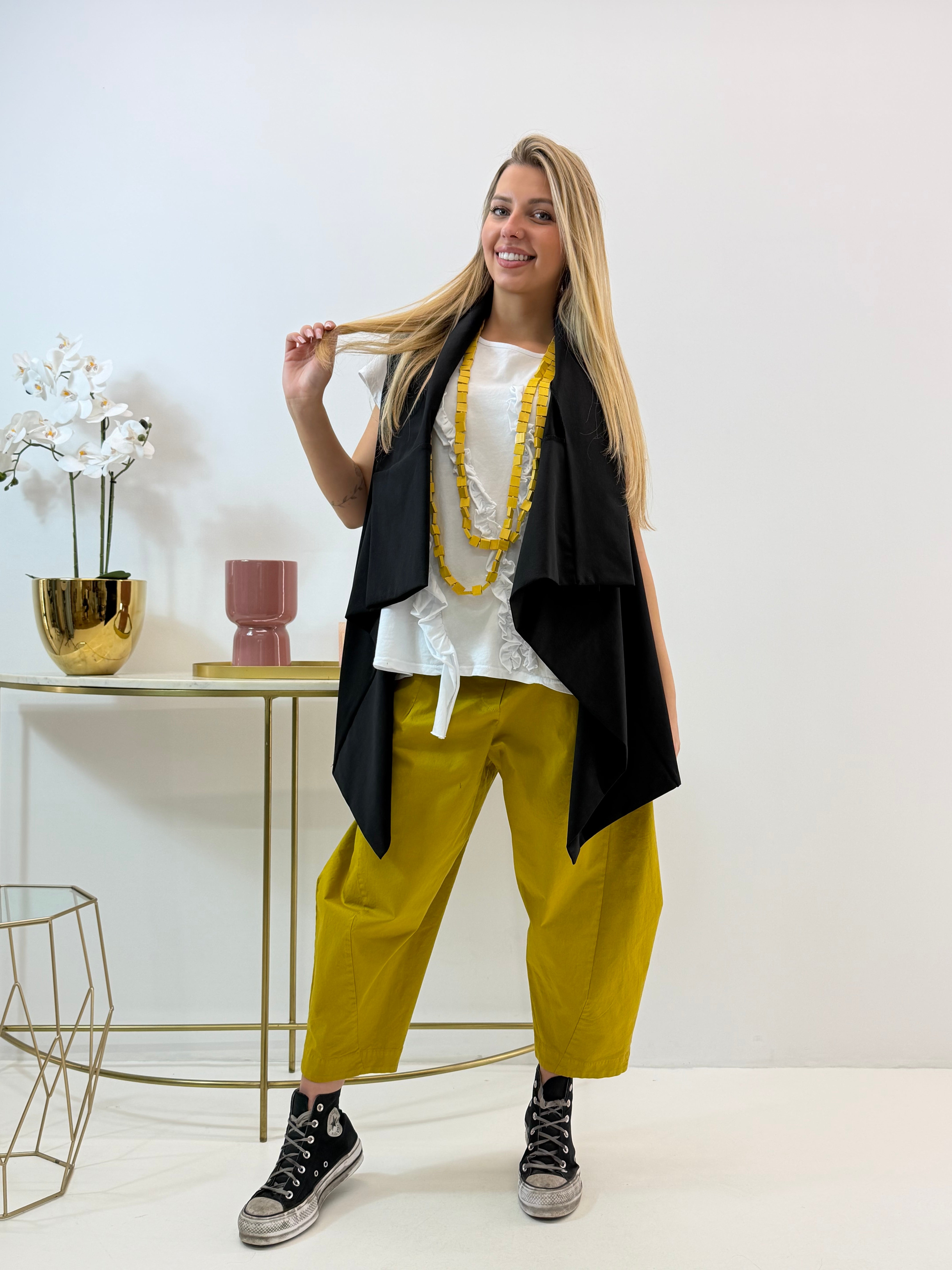 GILET SCIALLATO NERO