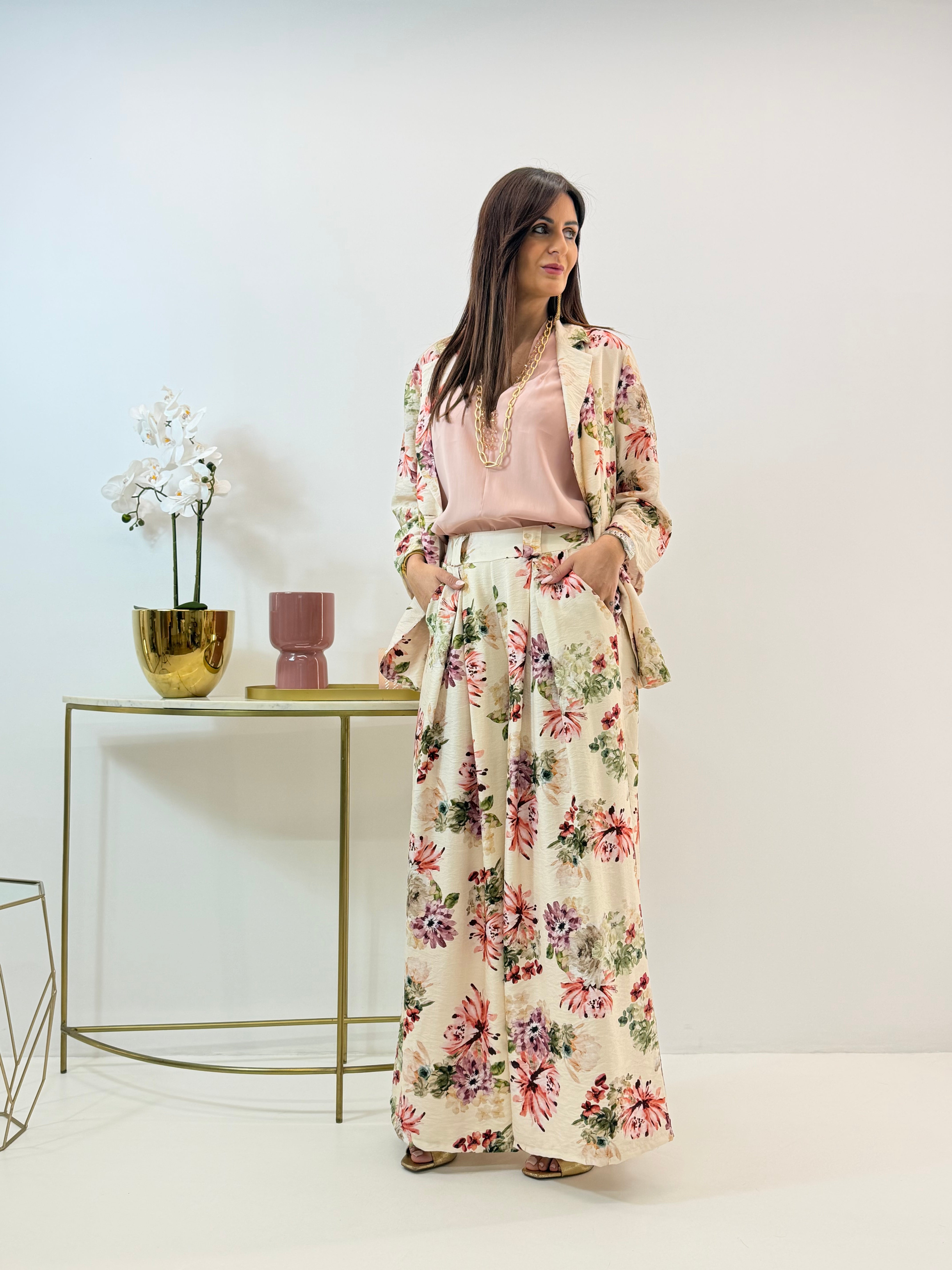 PANTALONE CAMELIA FANTASIA A FIORI