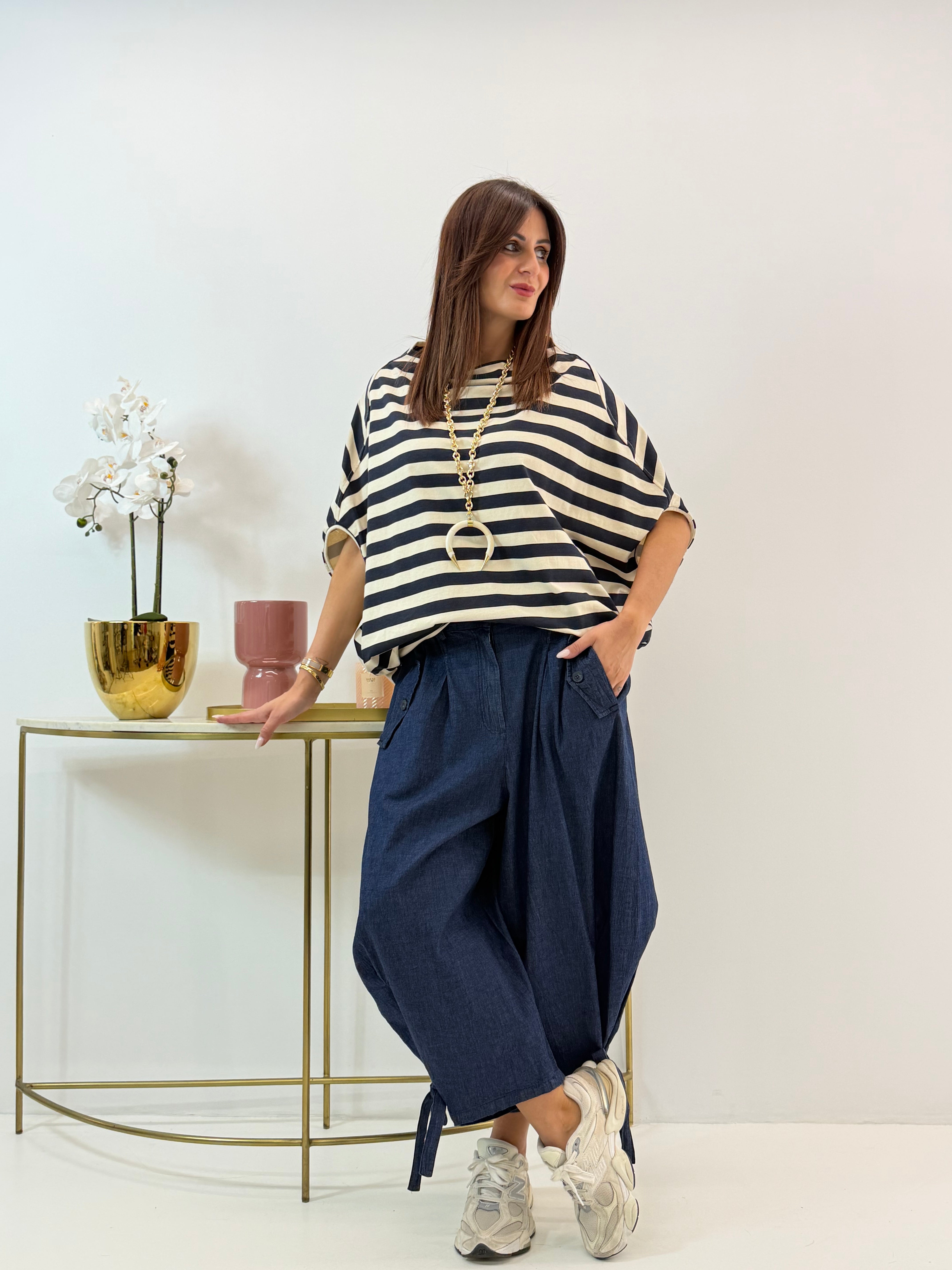 BLUSA LICYA WENDY A RIGHE BLU