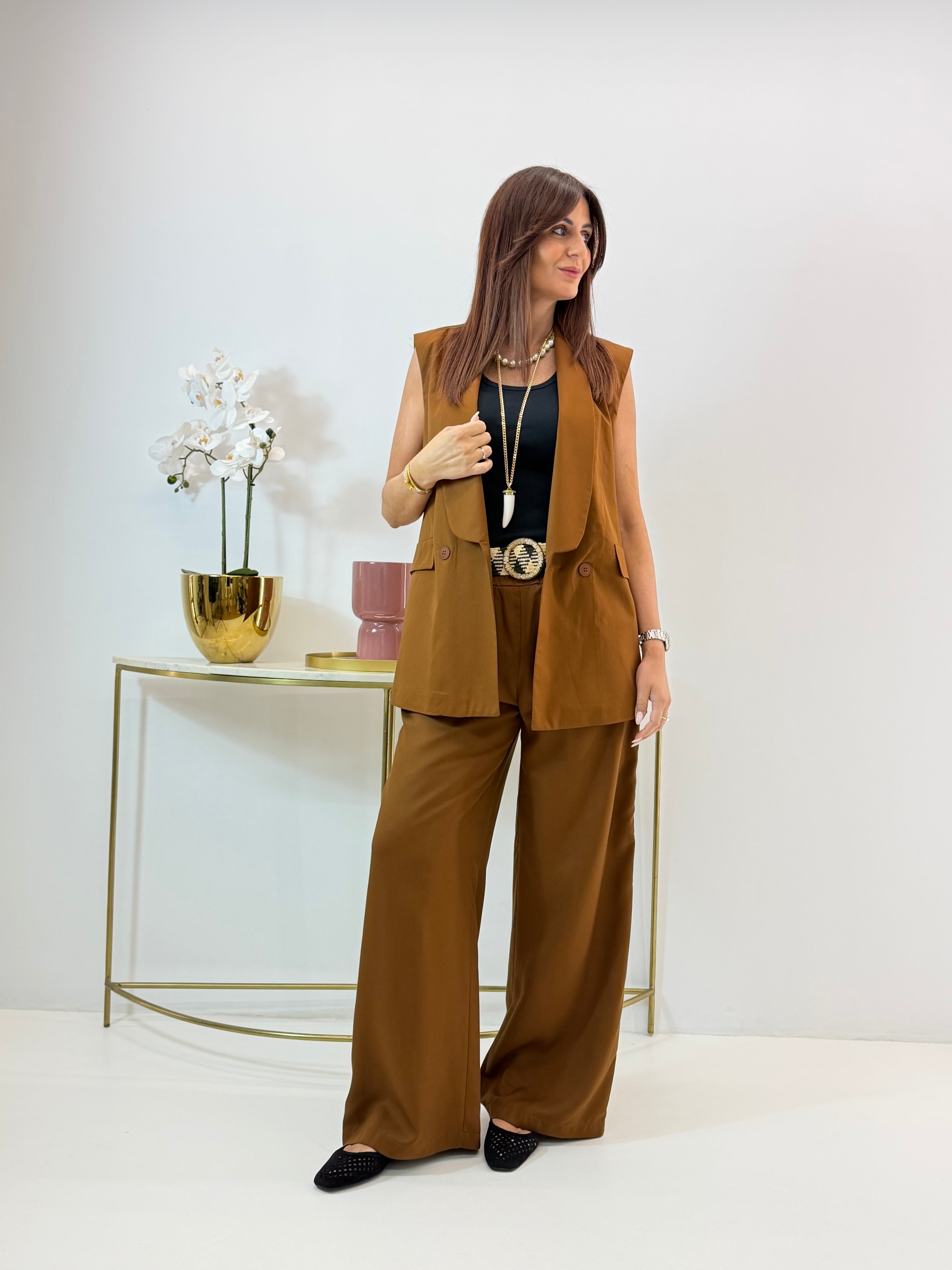 PANTALONE GIULIA MARRONE