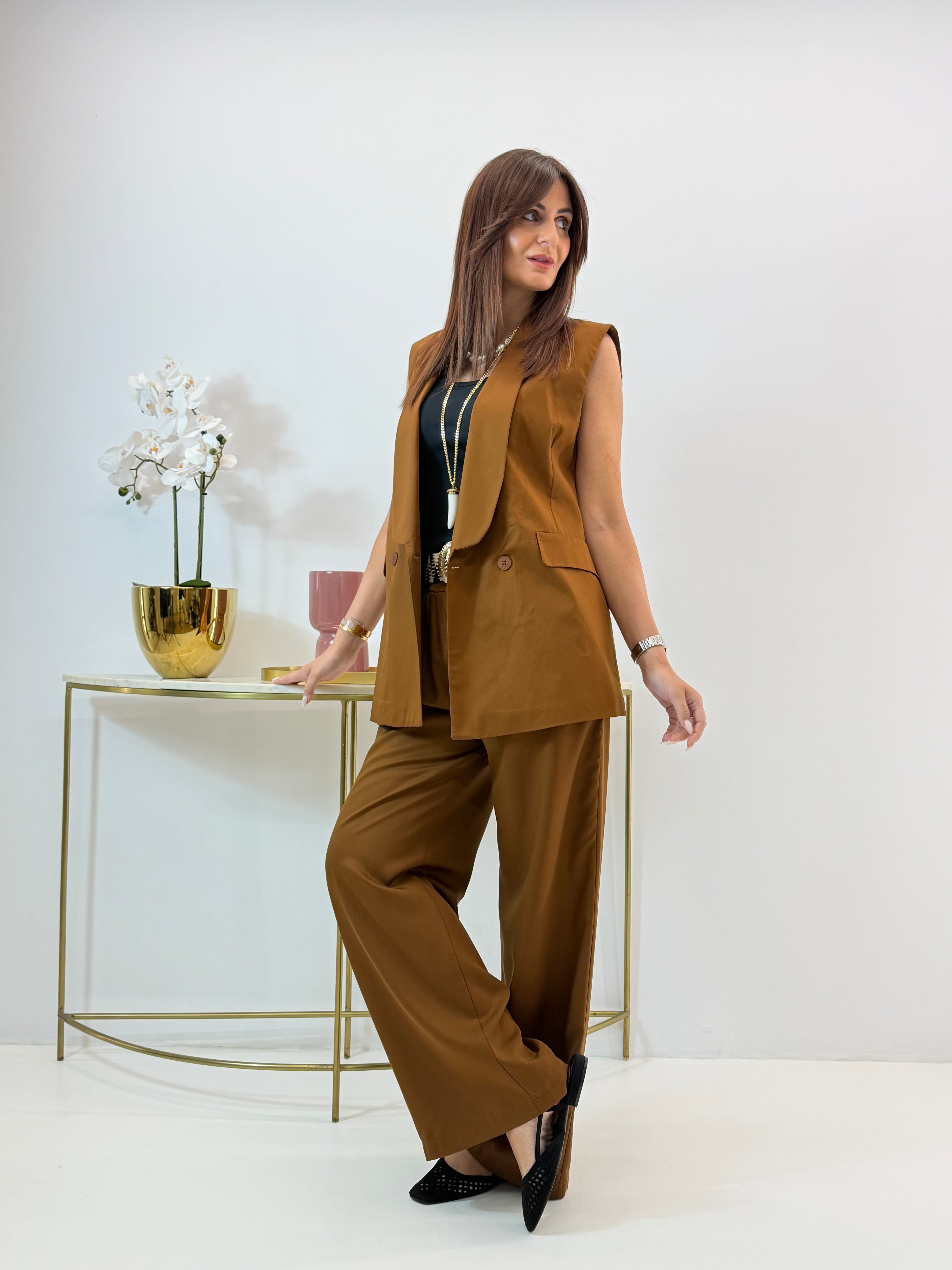 PANTALONE GIULIA MARRONE