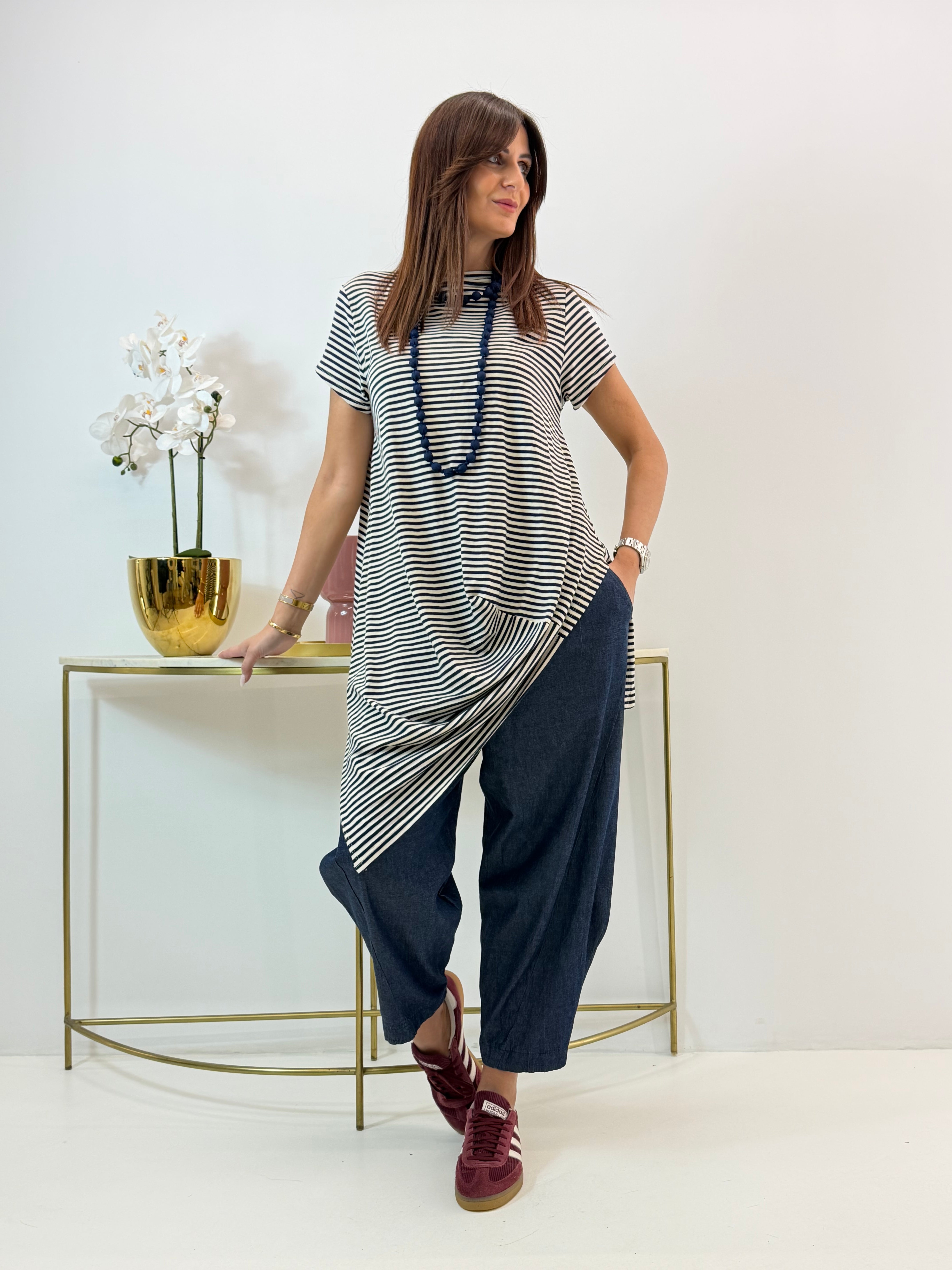 MAGLIA KATE WENDY A RIGHE BLU