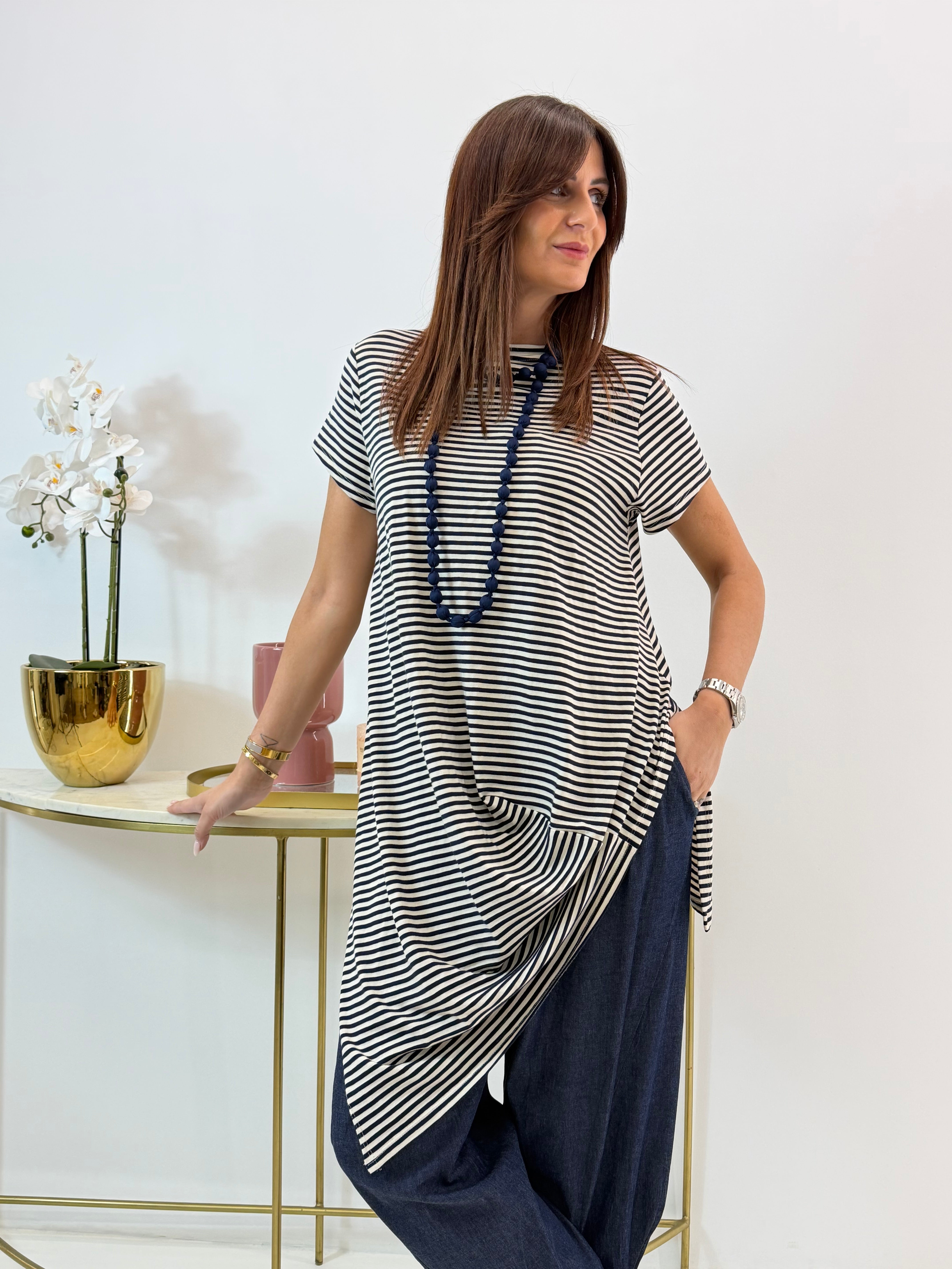 MAGLIA KATE WENDY A RIGHE BLU