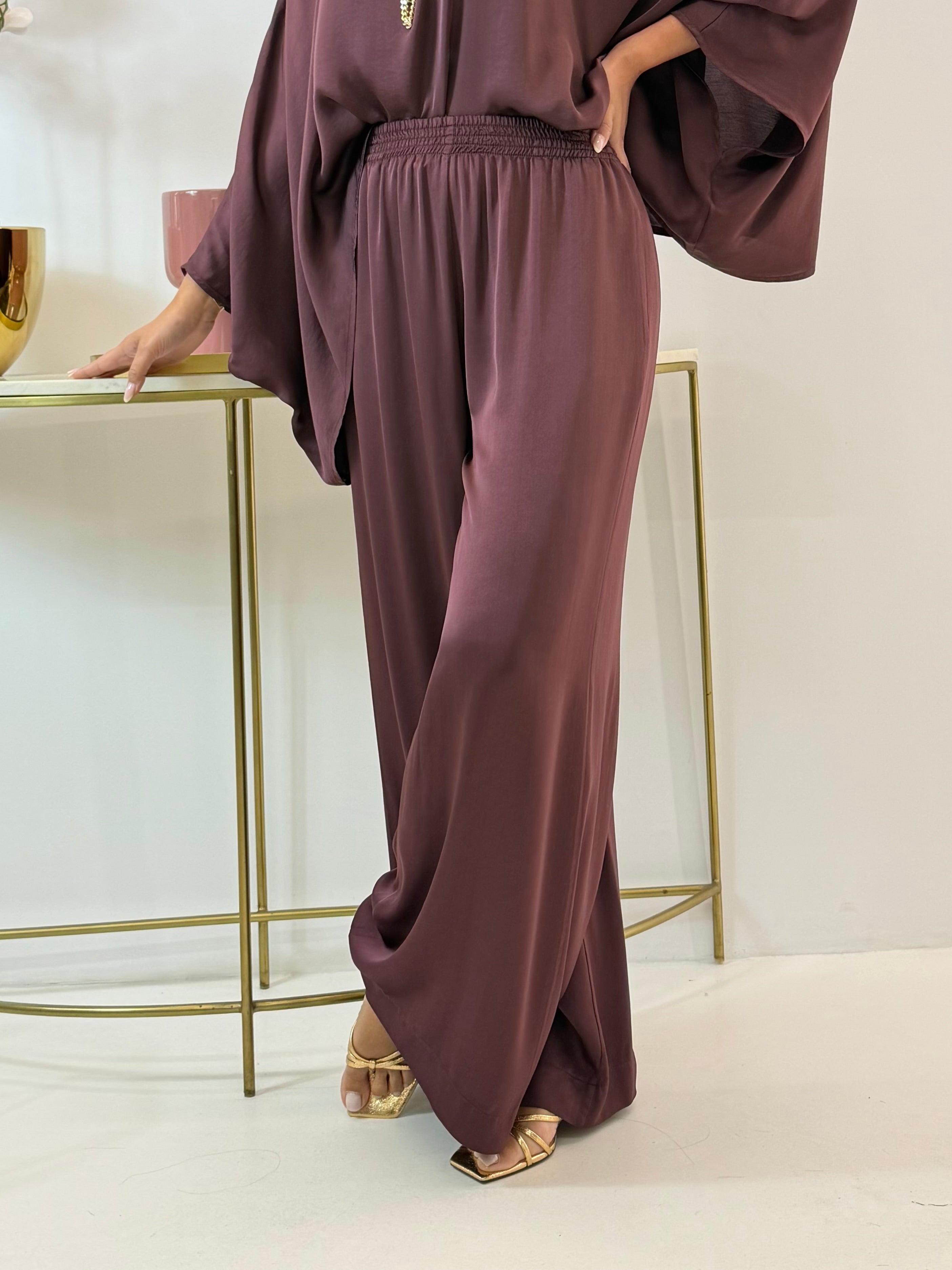 PANTALONE PALAZZO NANCY IN SATIN