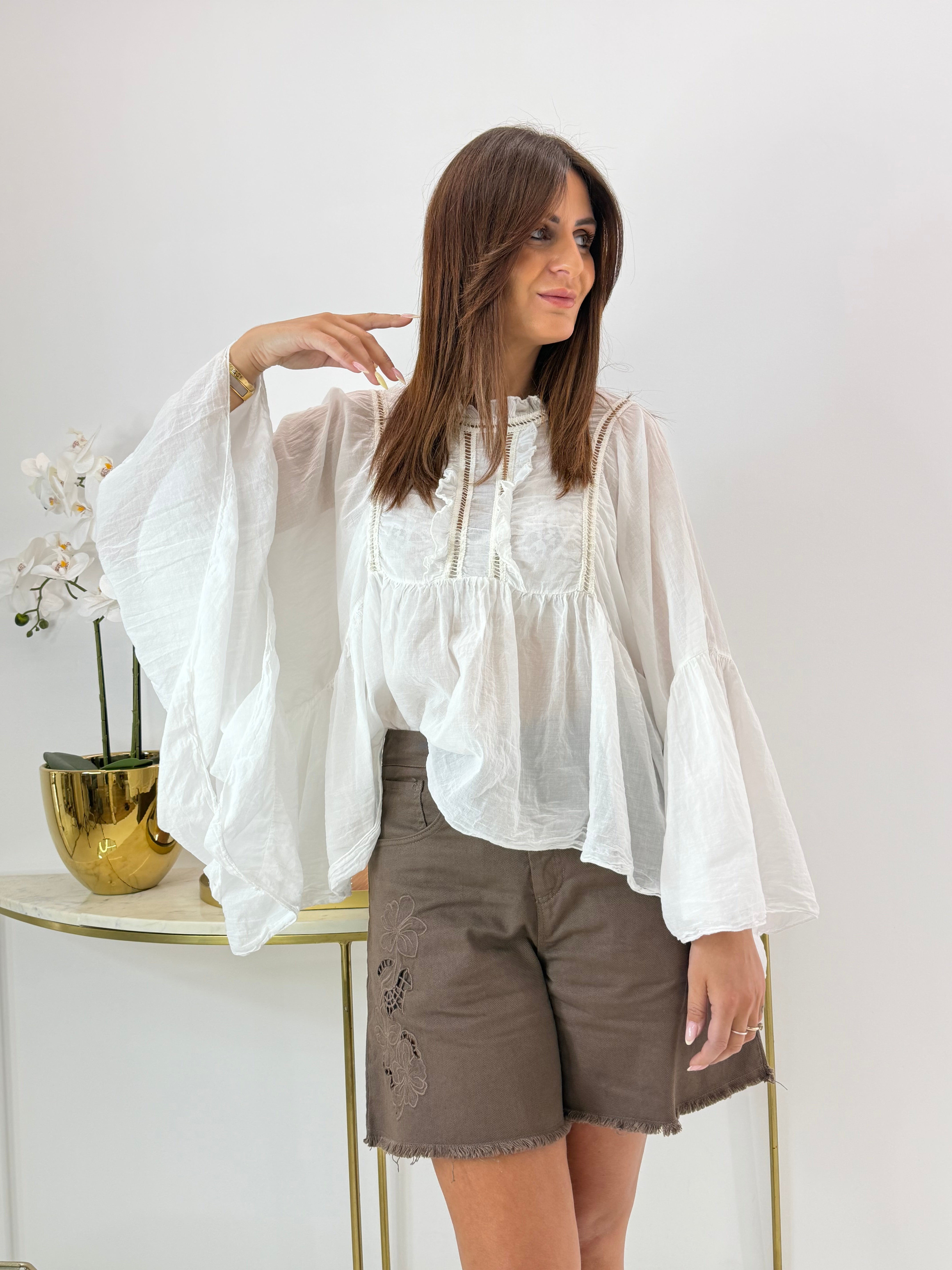 CAMICIA VIOLETTA BIANCA