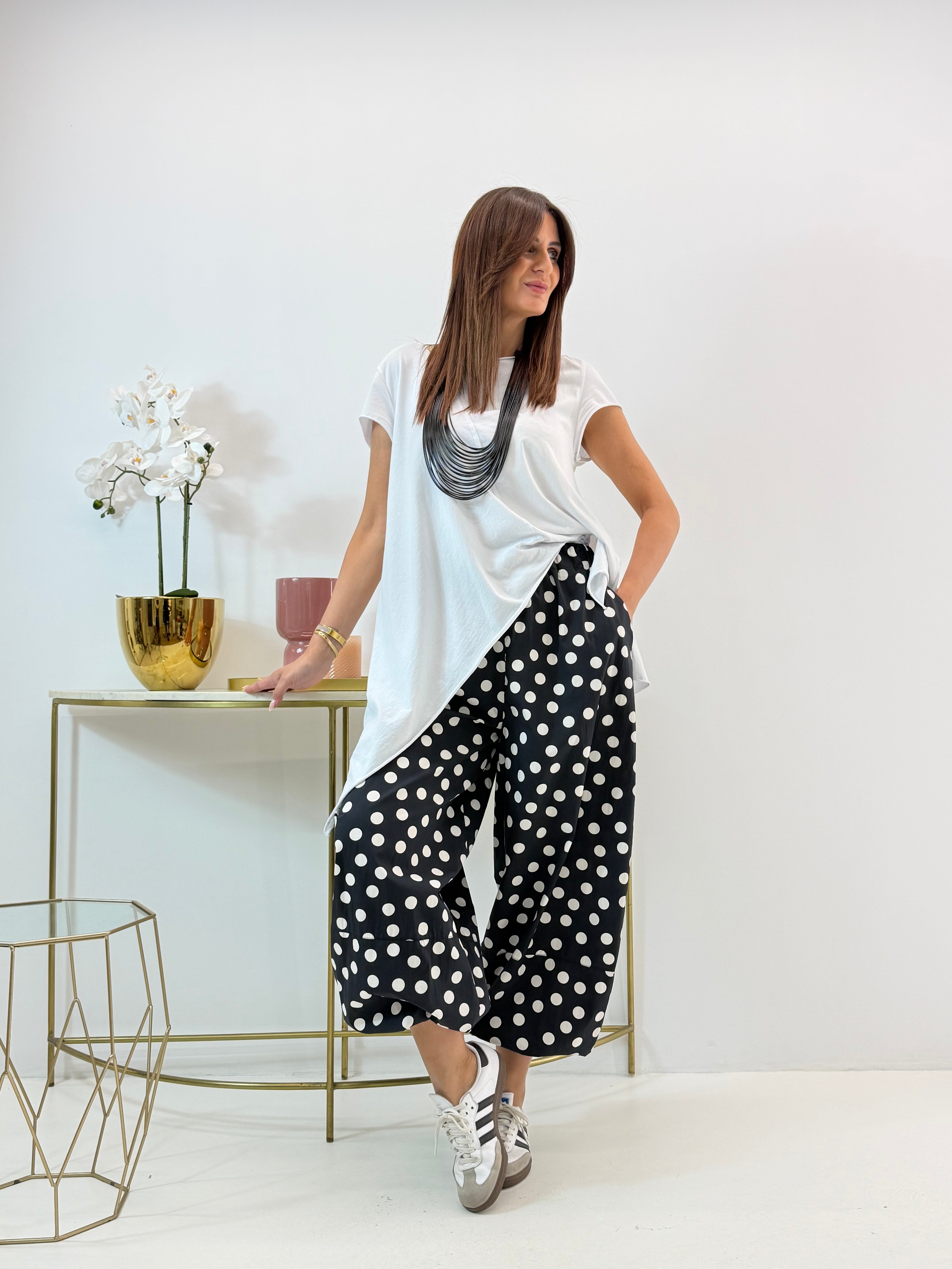 PANTALONE FRESIA A POIS
