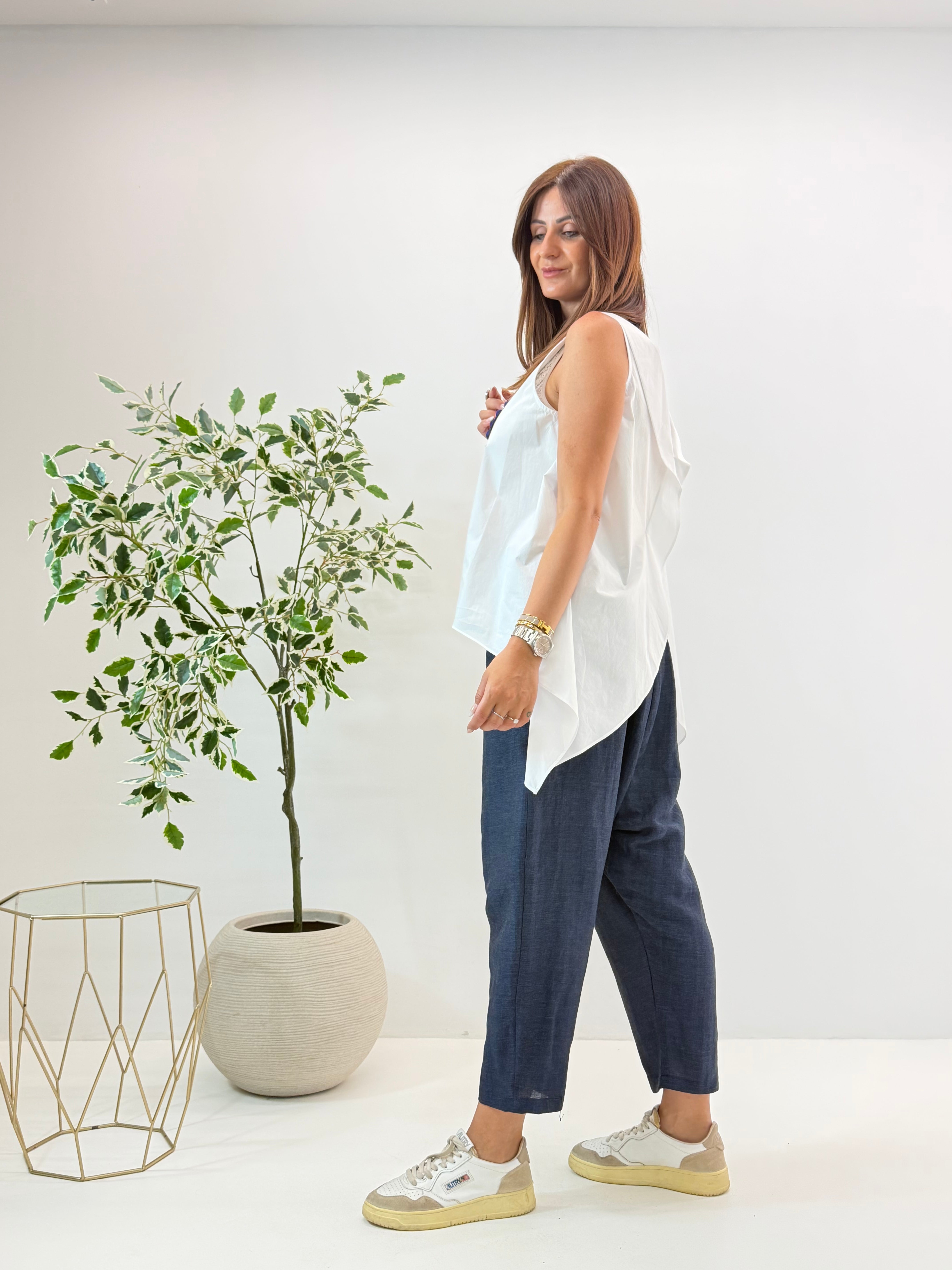 PANTALONE PANAMA BLU