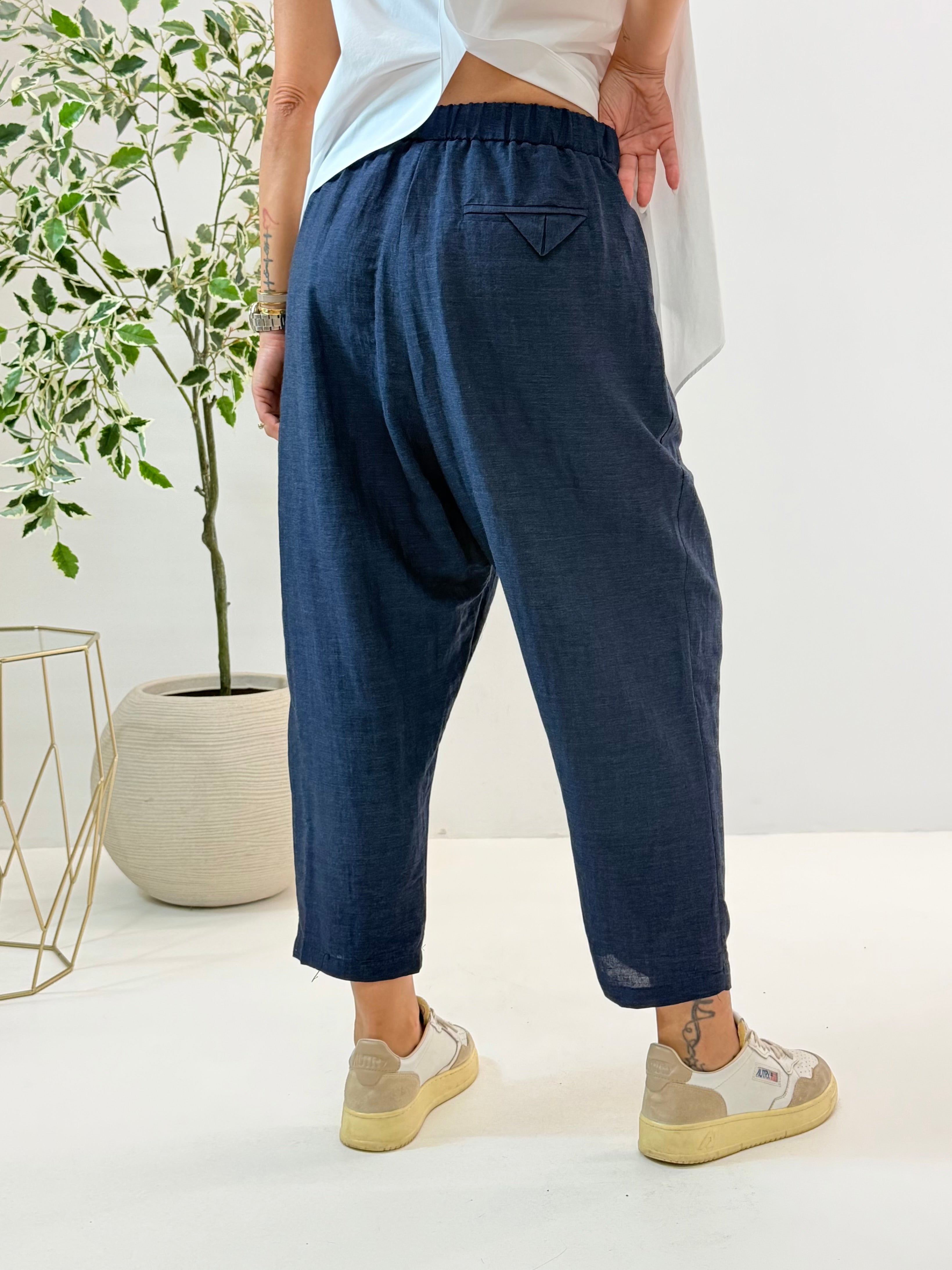 PANTALONE PANAMA BLU