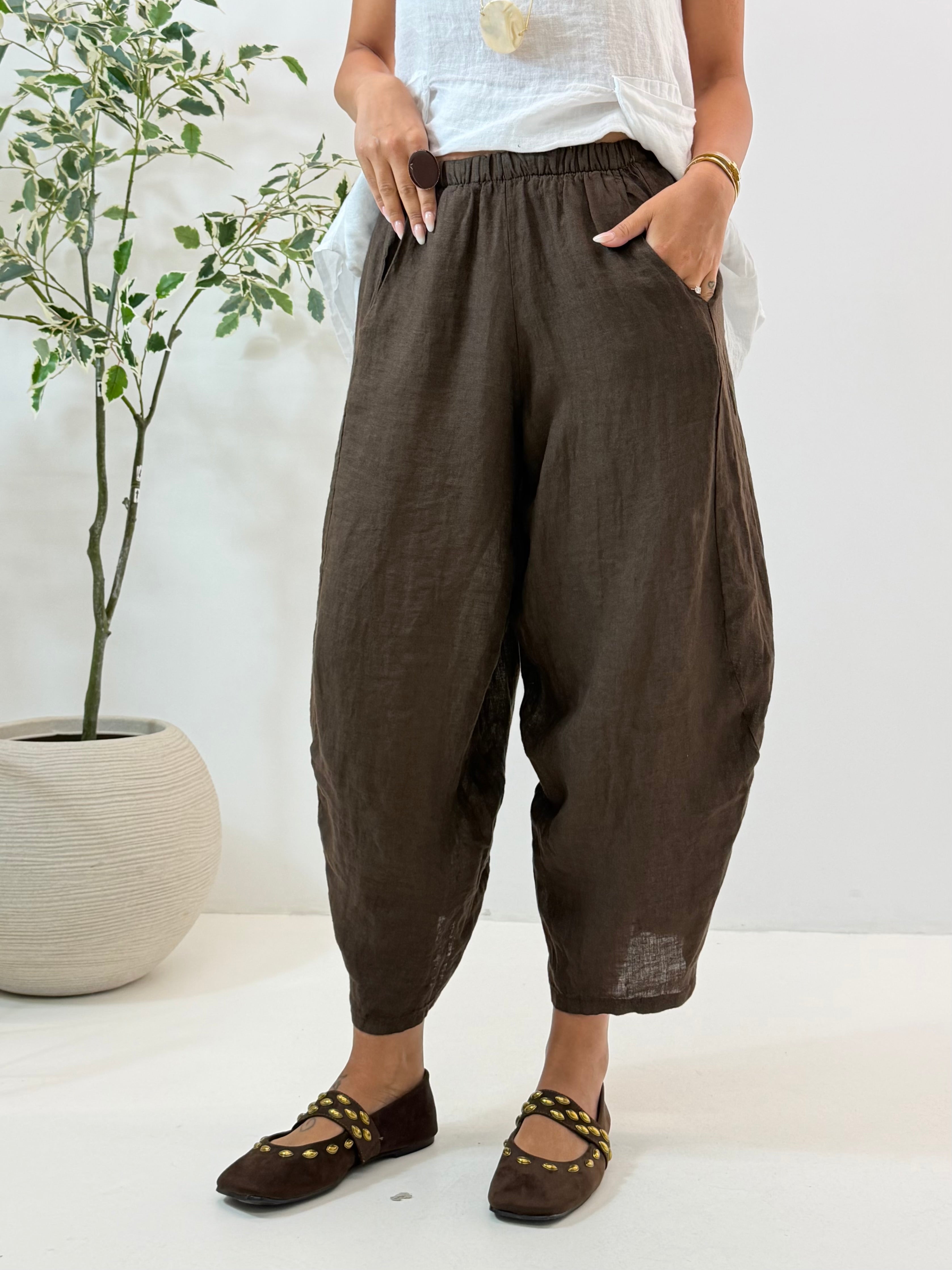 PANTALONE ADRIA IN LINO