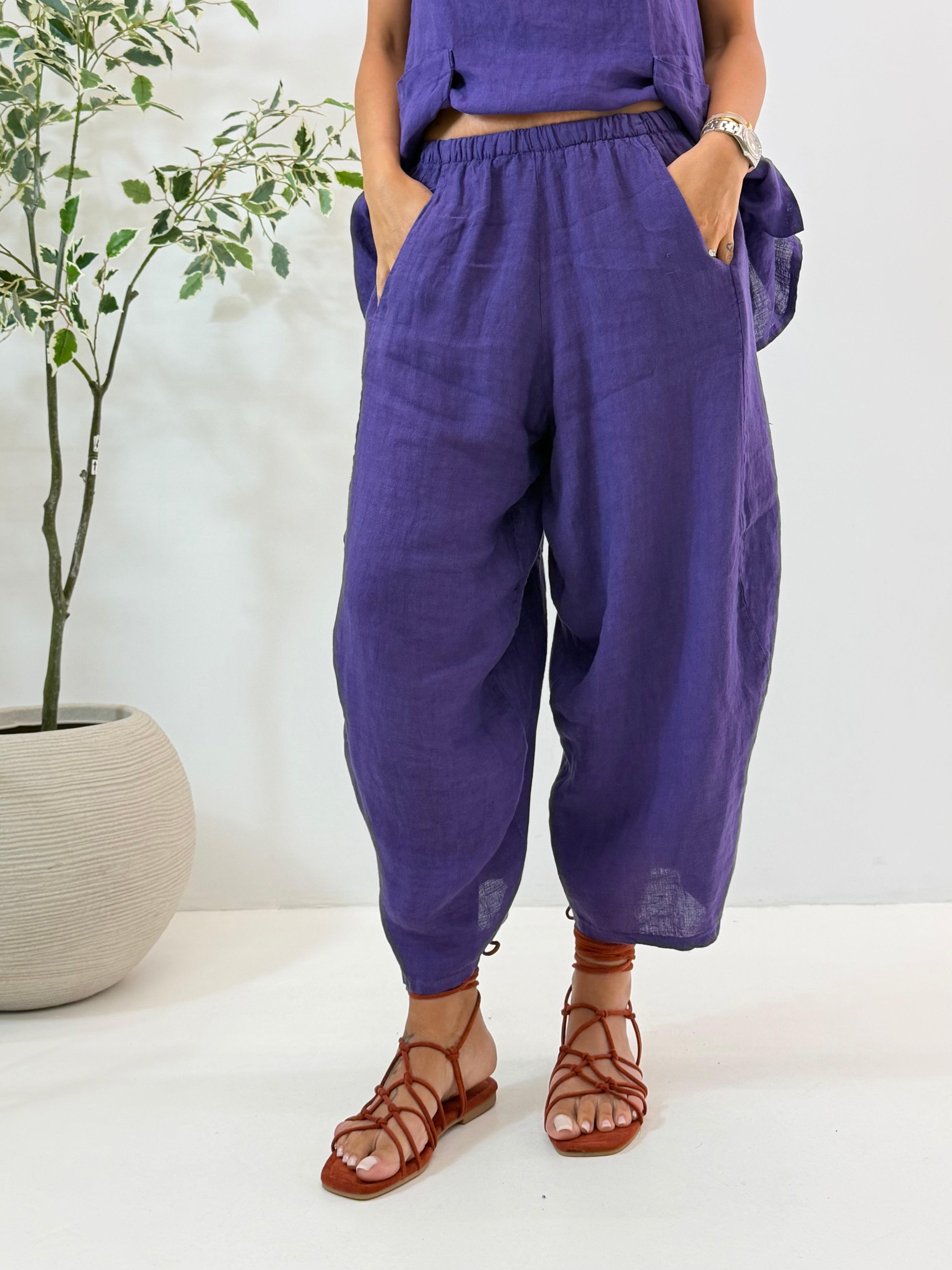 PANTALONE ADRIA IN LINO