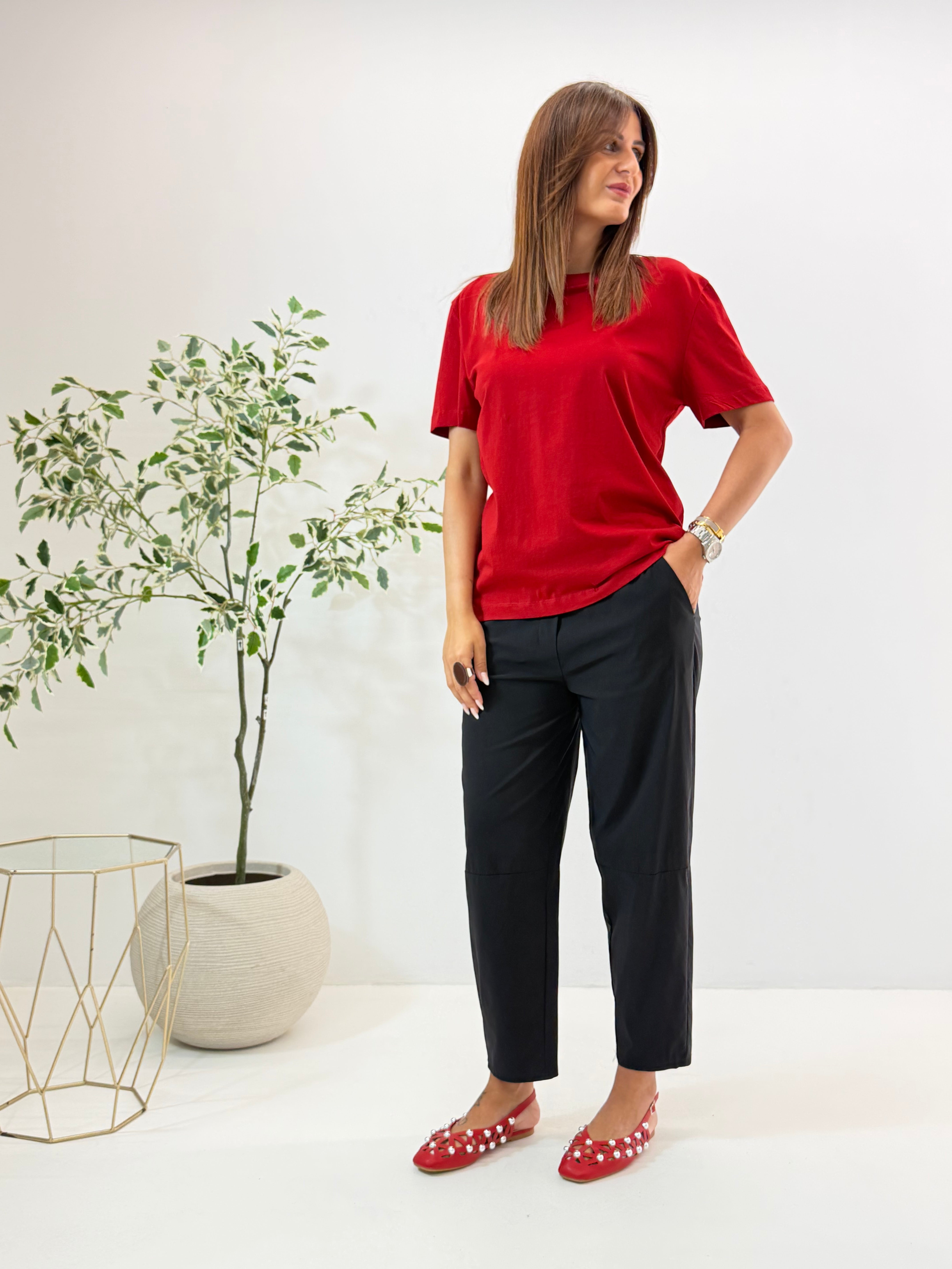T-SHIRT IVORY ROSSA