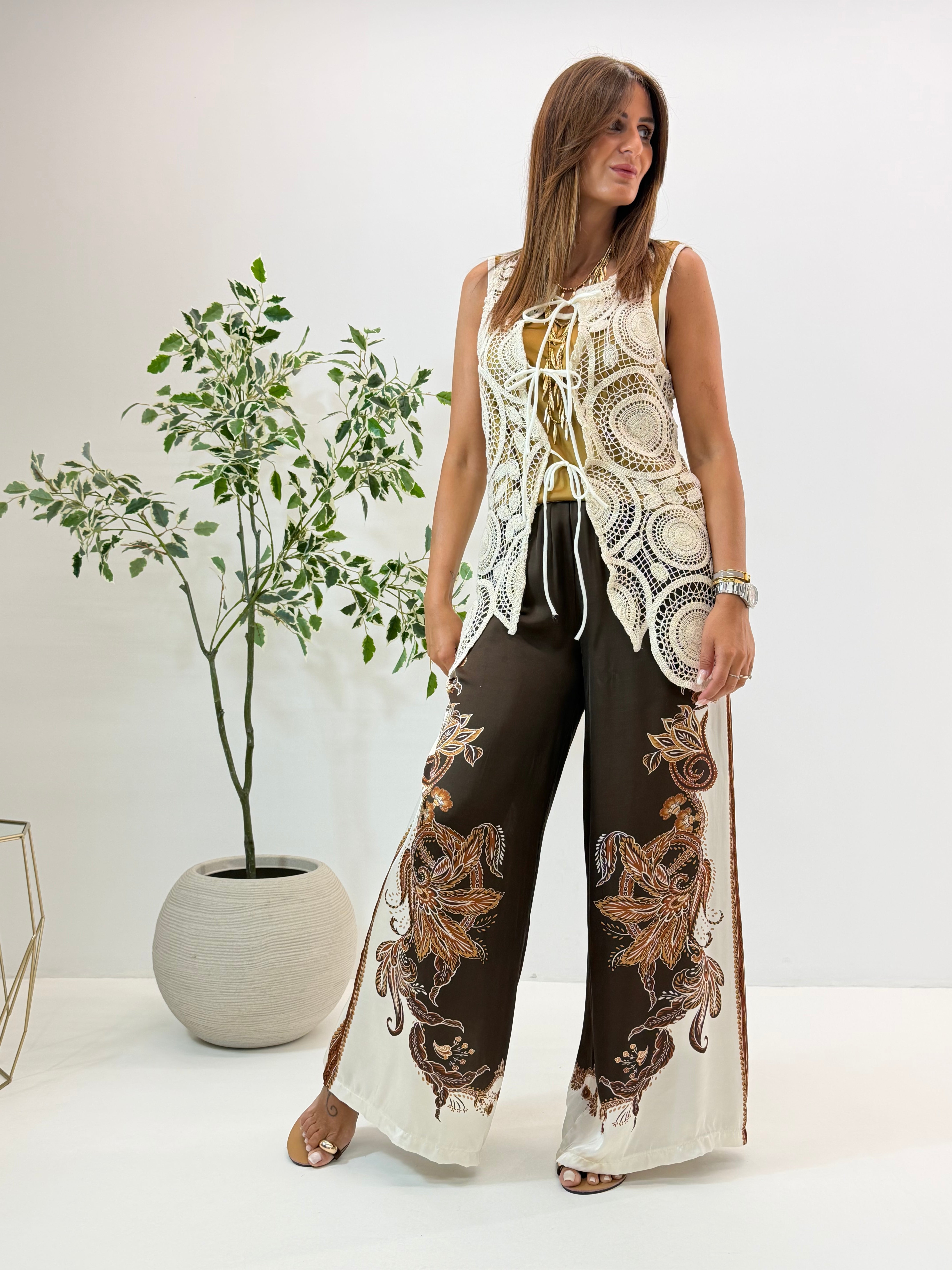 GILET ERIKA TRAFORATO BEIGE