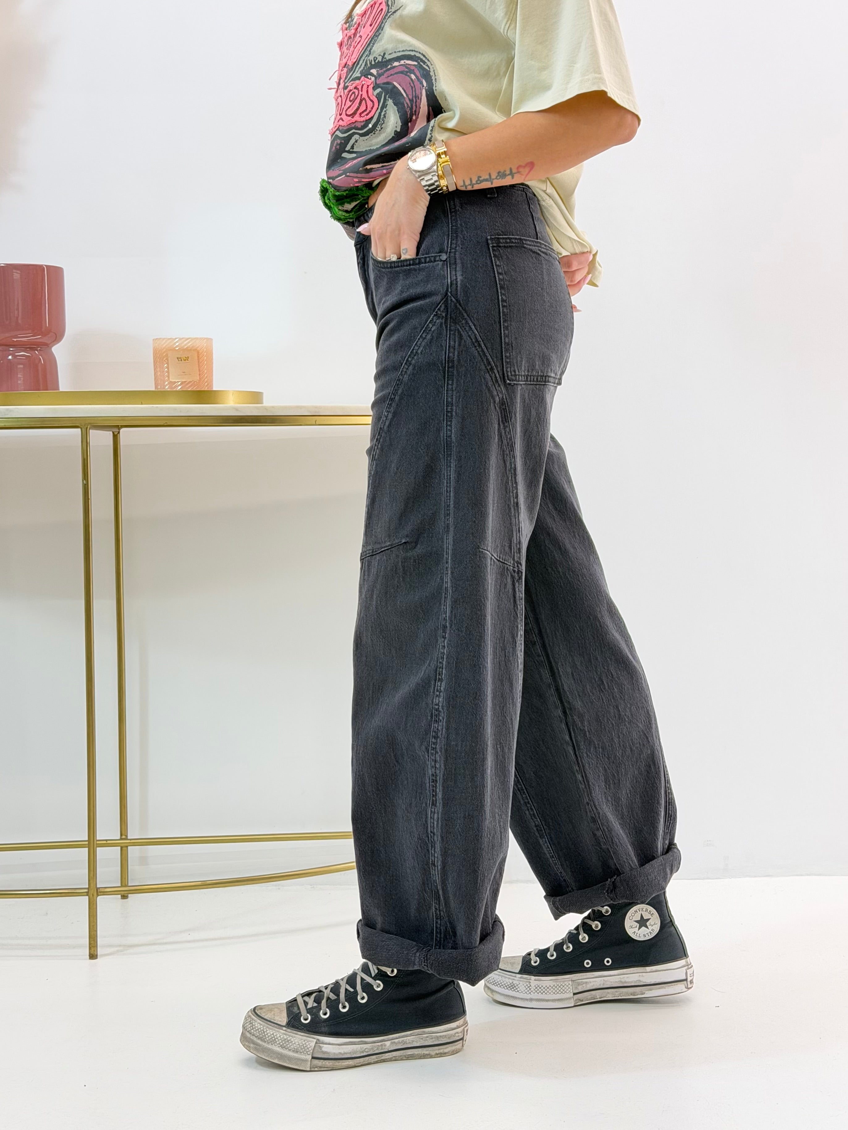 JEANS KESSY BALOON NERO