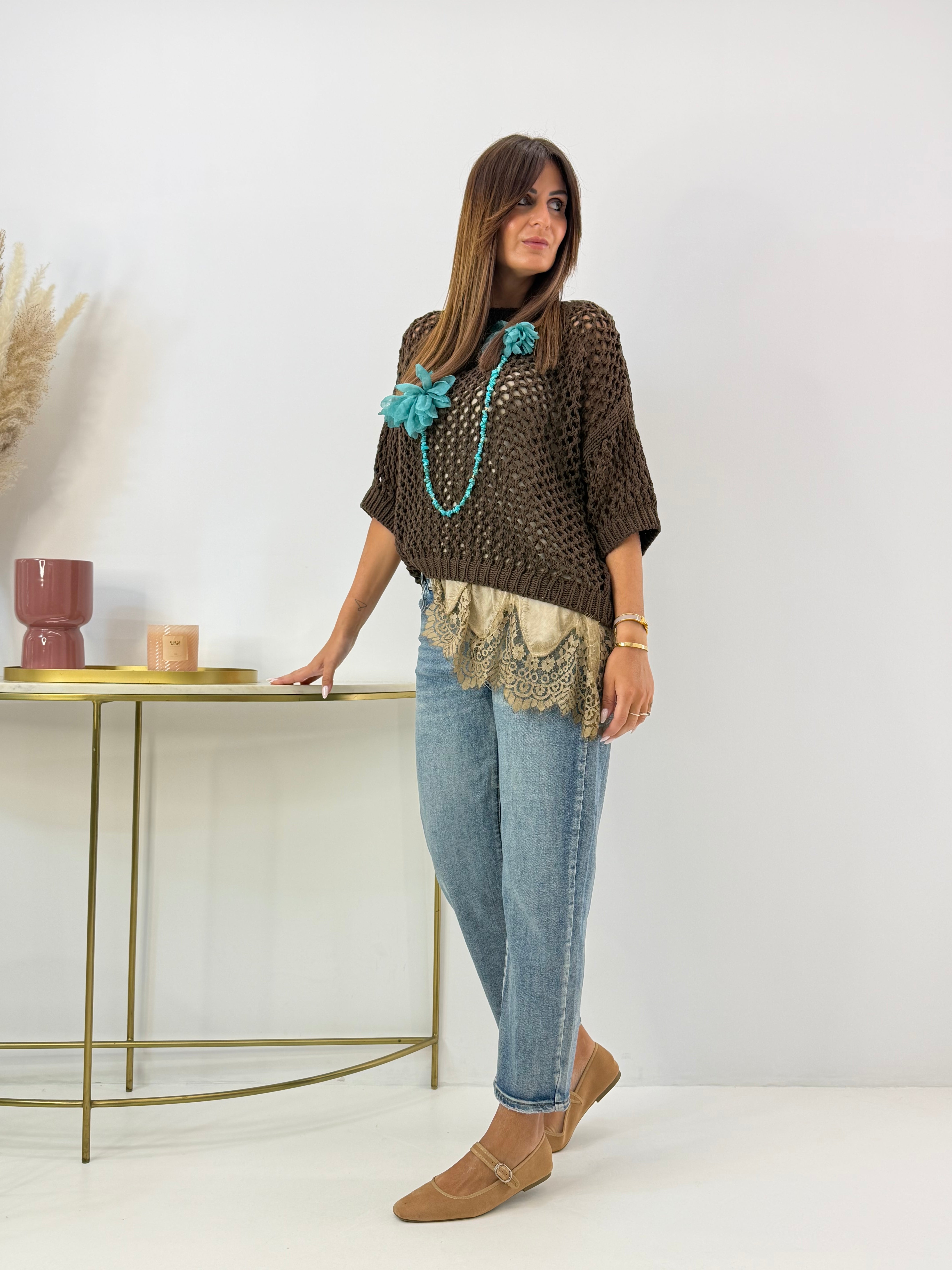 PULL CAROLA TRAFORATO