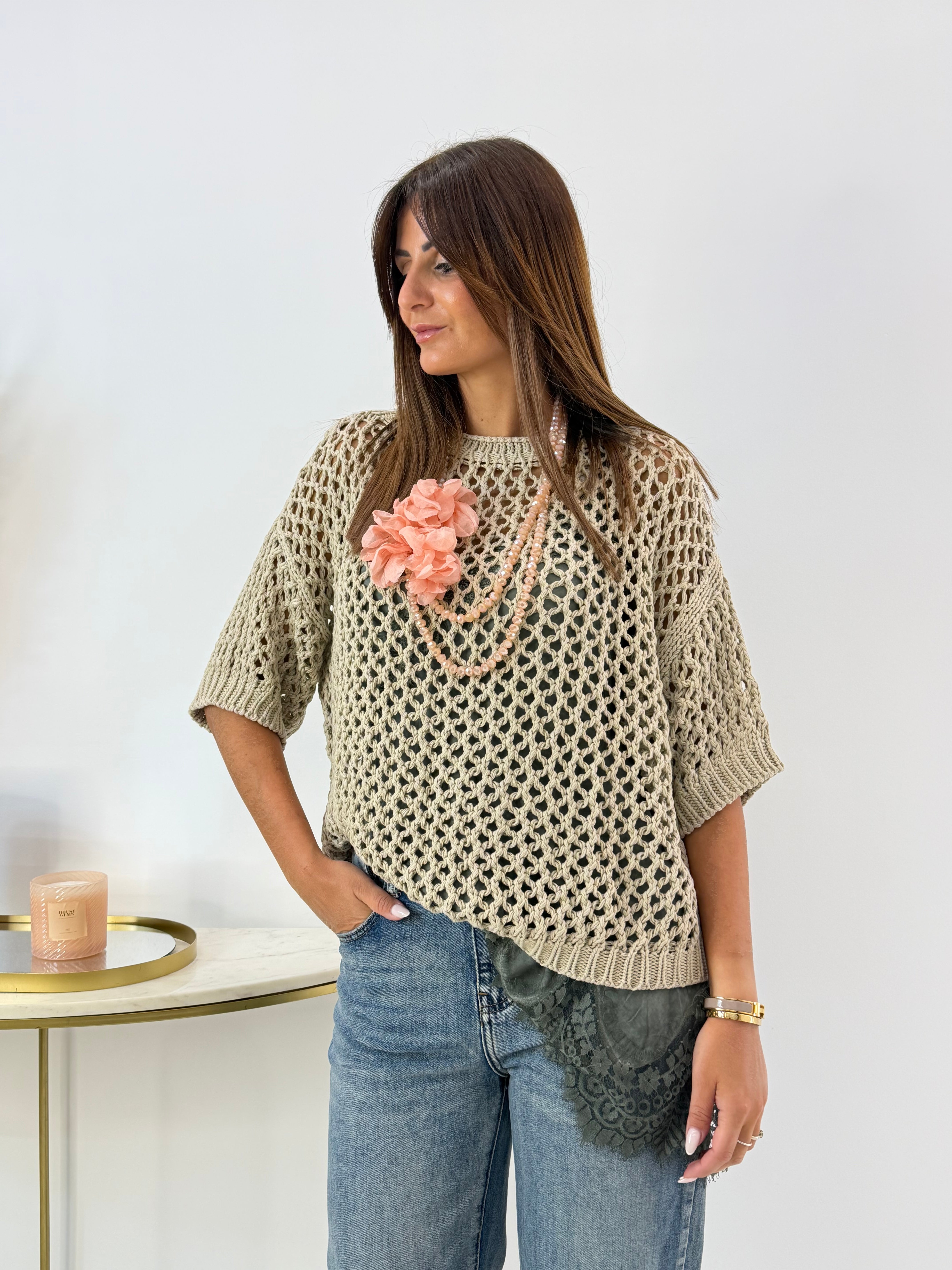 PULL CAROLA TRAFORATO
